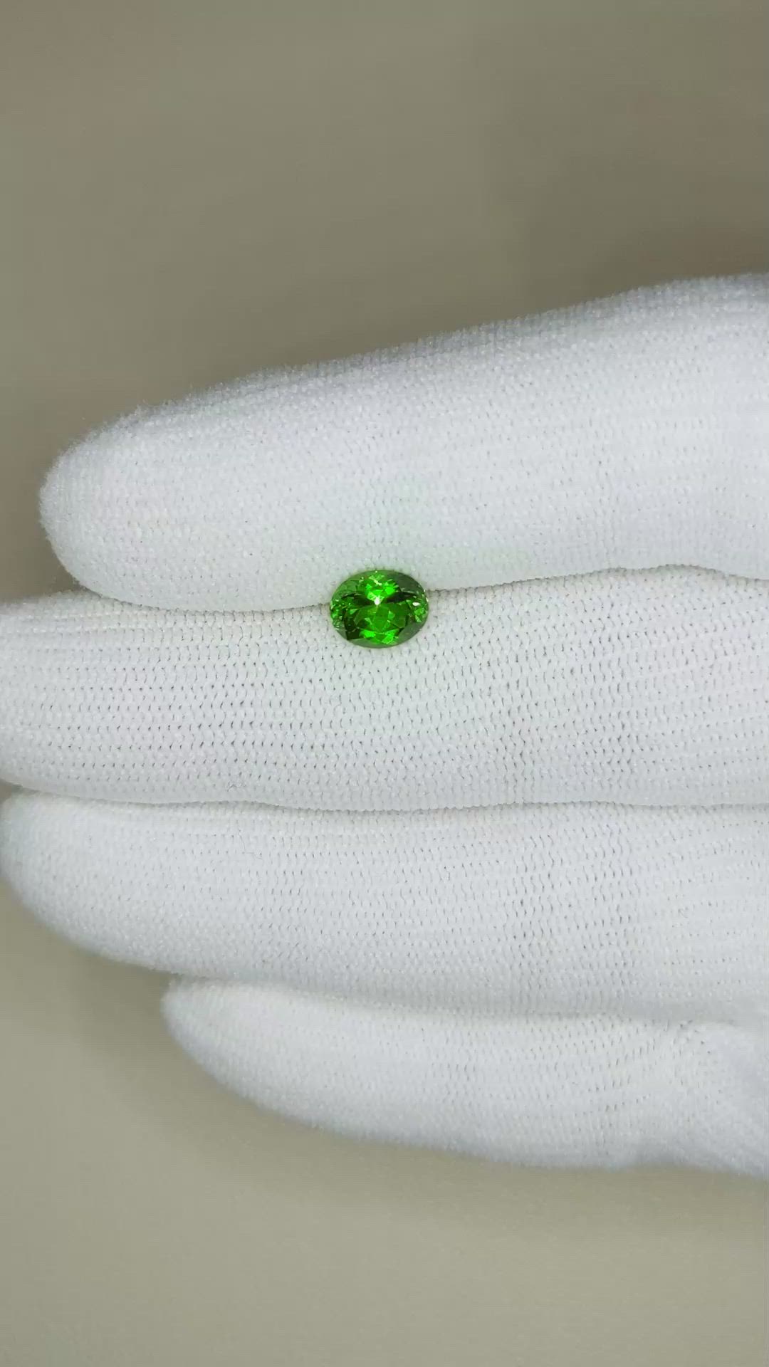 1.11 Ct. Tsavorite Garnet from Tanzania Size Video