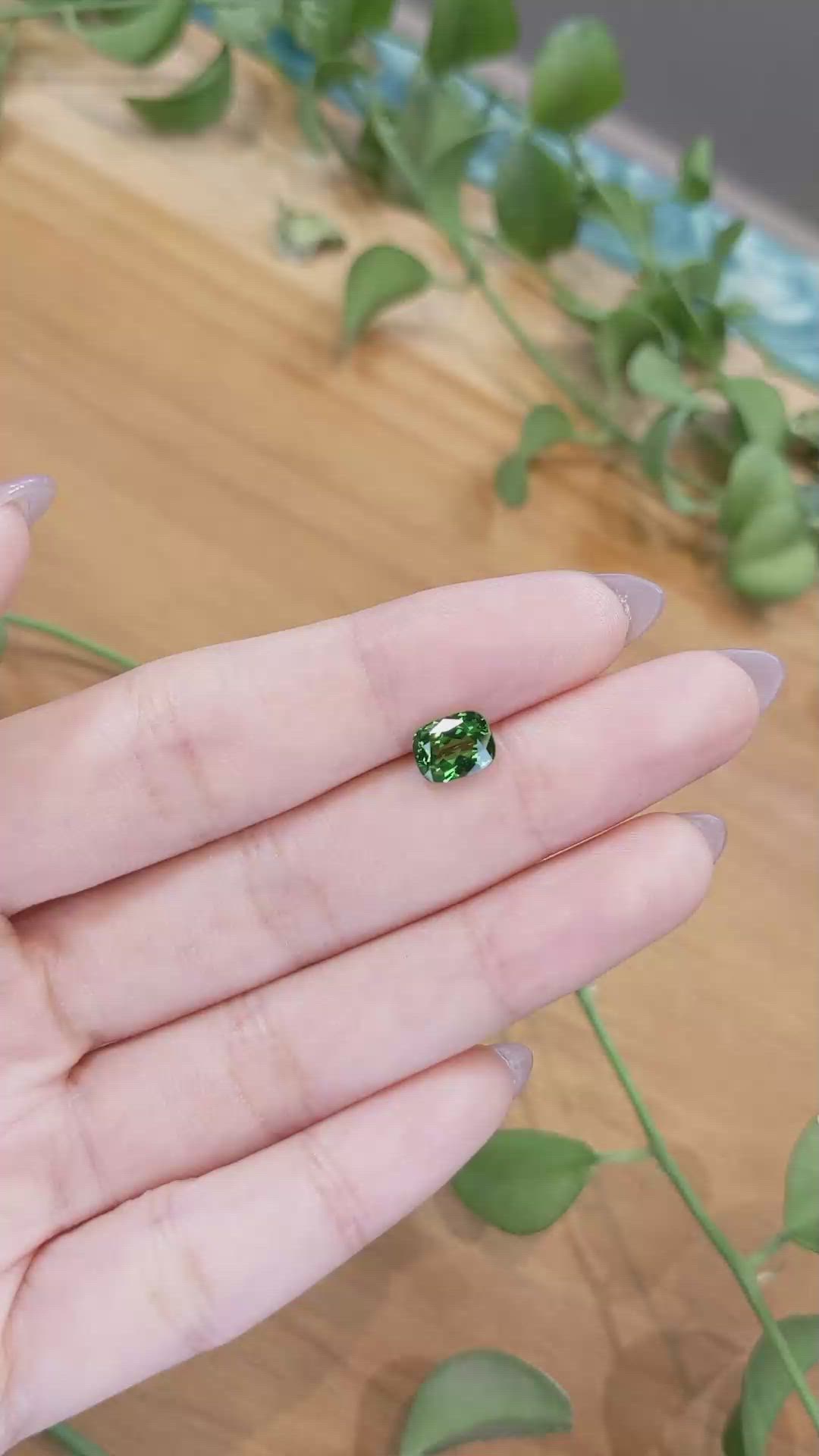 1.67 Ct. Tsavorite Garnet from Tanzania Size Video
