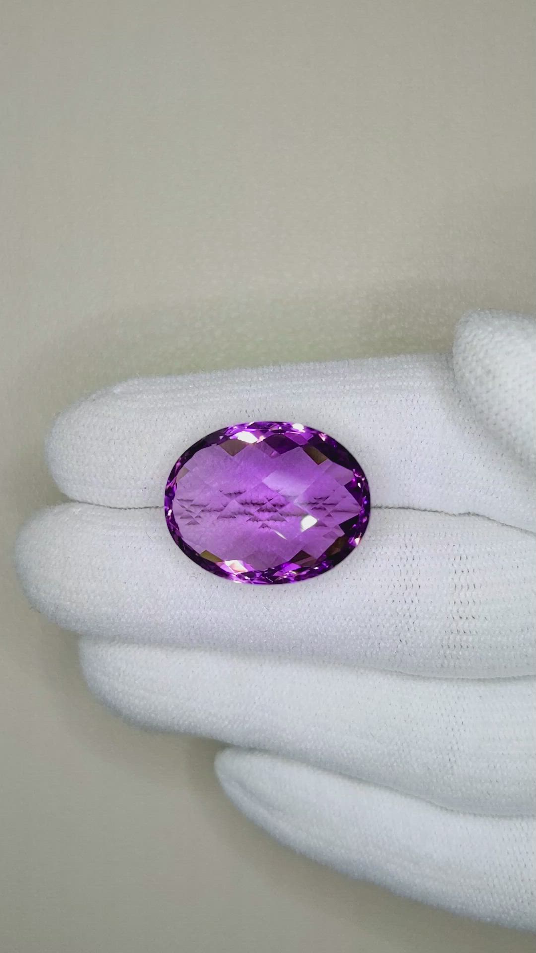 17.45 Ct. Amethyst from Brazil Size Video