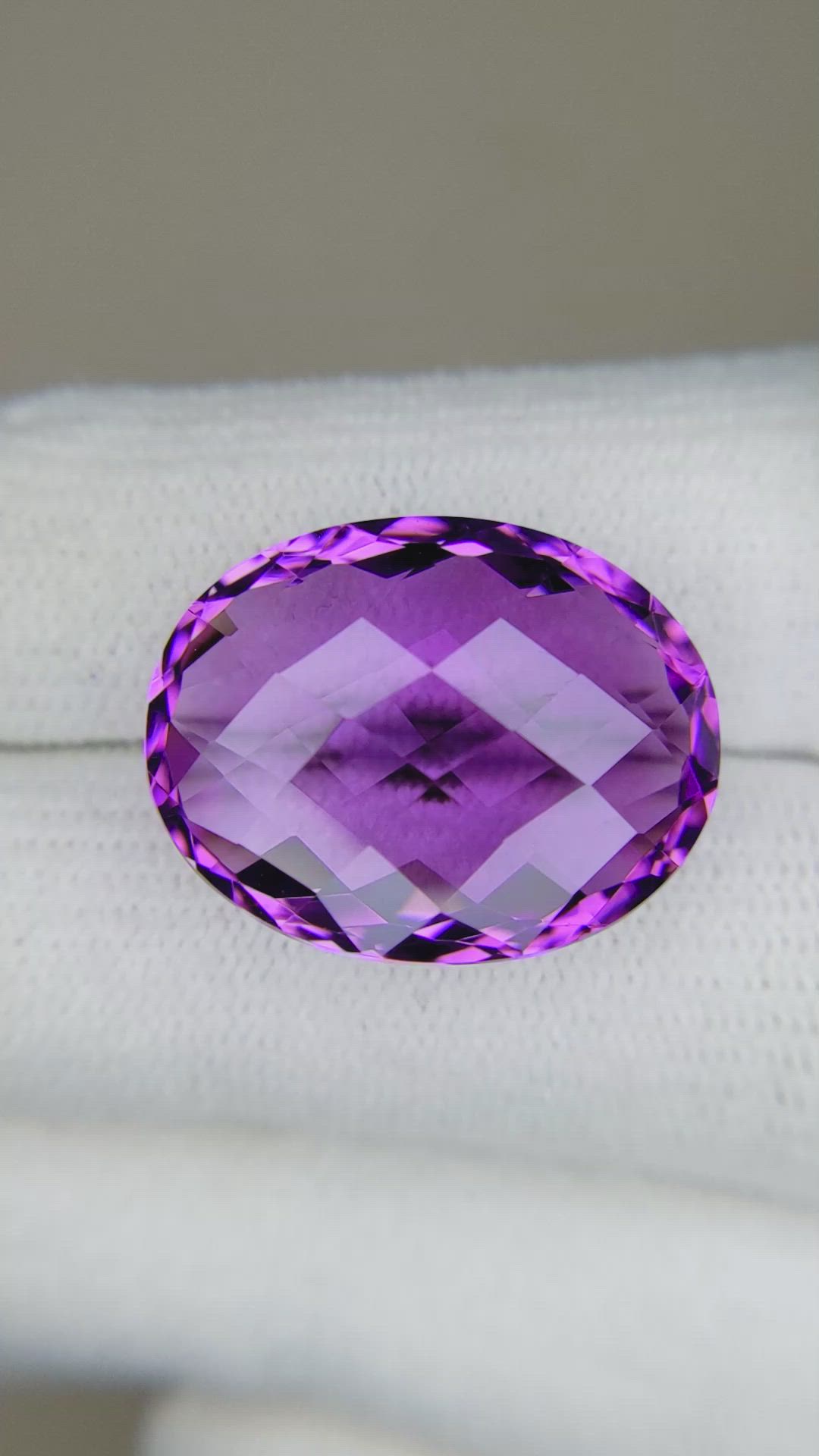 17.45 Ct. Amethyst from Brazil Size Video