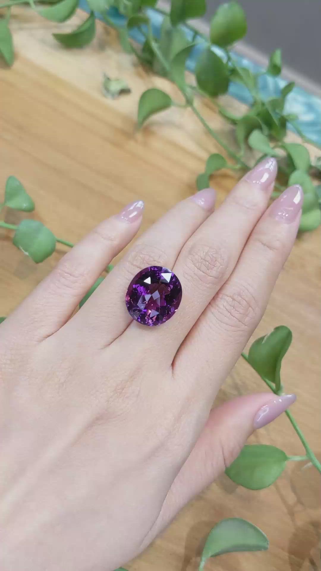 16.82 Ct. Amethyst from Brazil Size Video