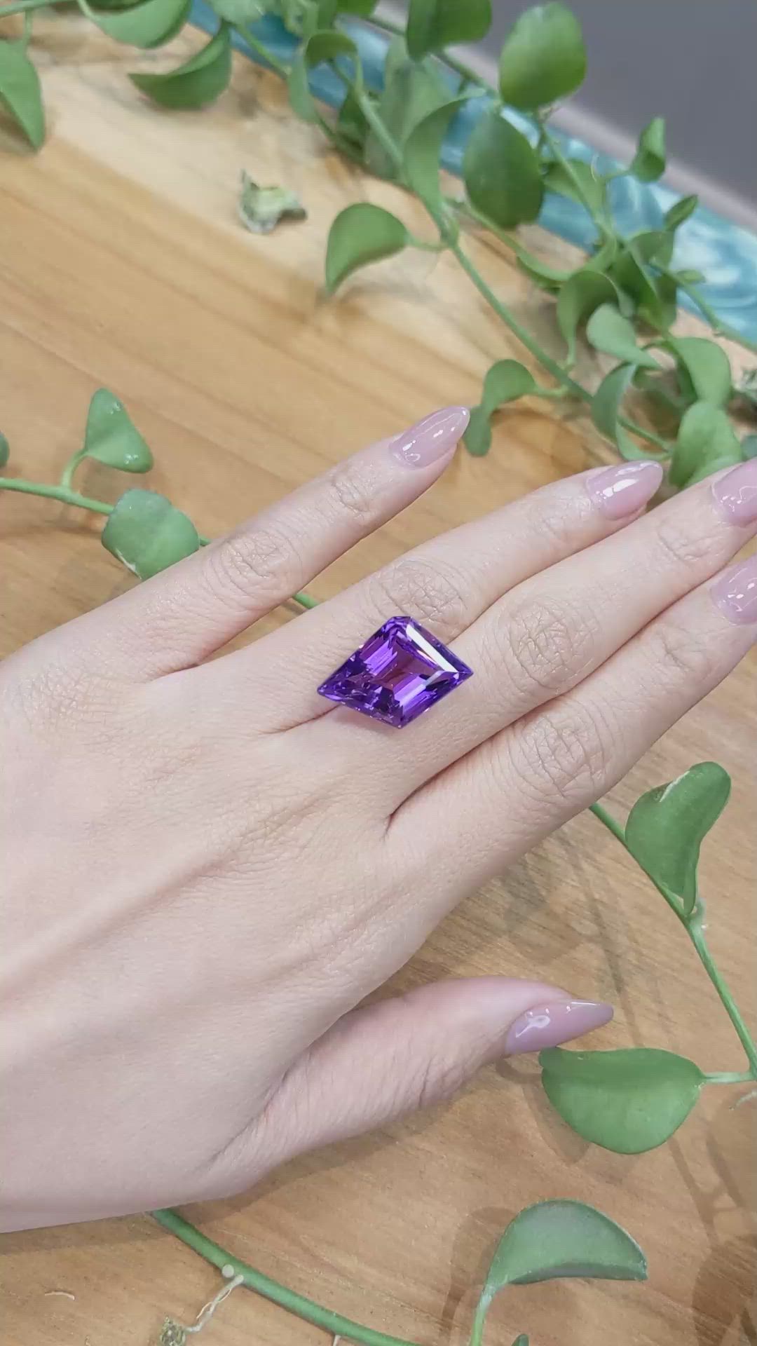 14.52 Ct. Amethyst from Brazil Size Video