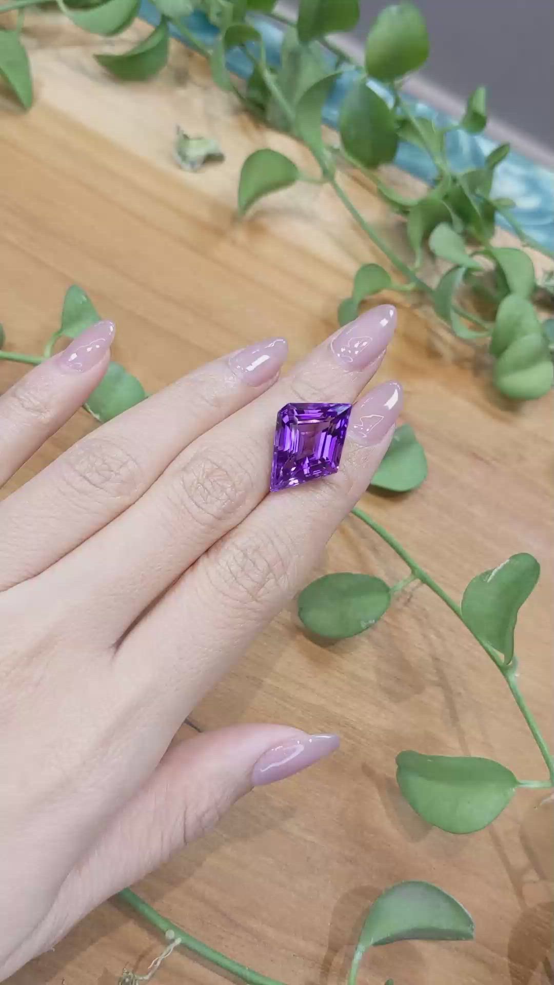 14.52 Ct. Amethyst from Brazil Size Video