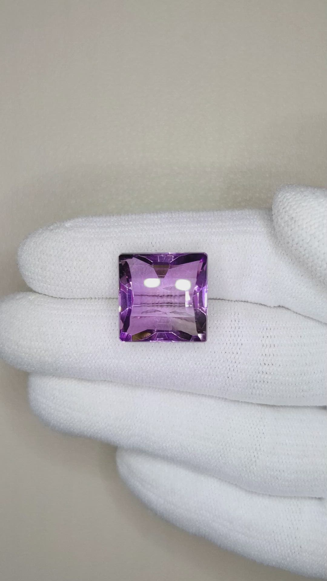 14.74 Ct. Amethyst from Brazil Size Video