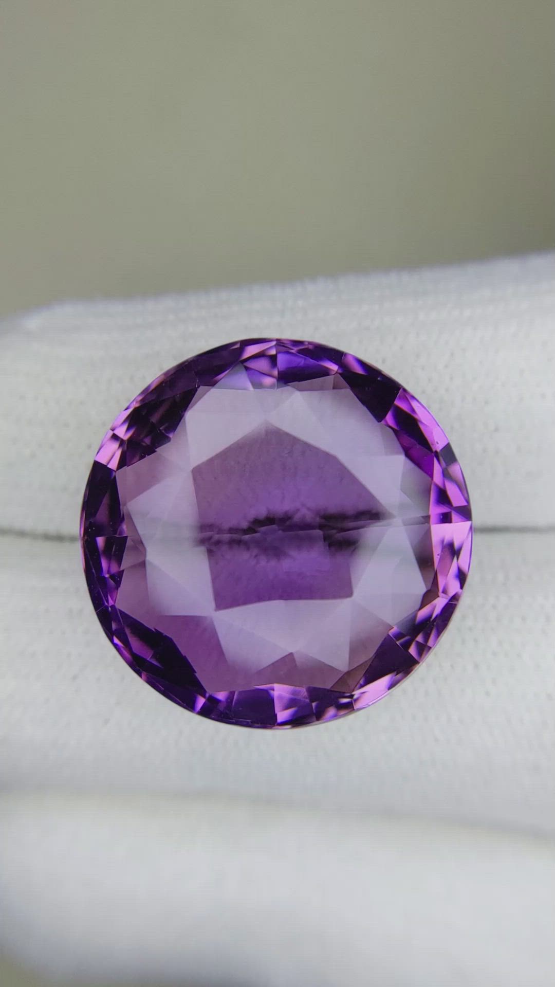 22.51 Ct. Amethyst from Brazil Size Video