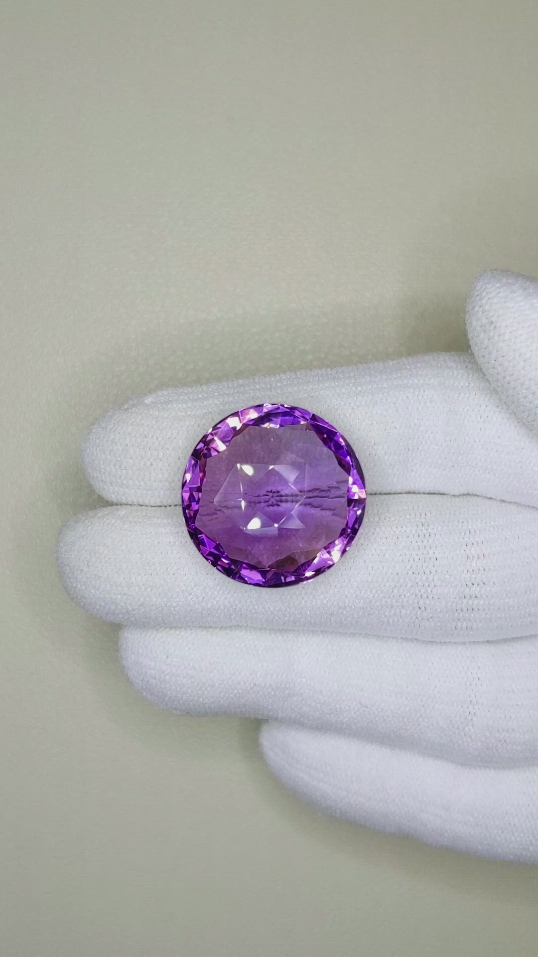 22.51 Ct. Amethyst from Brazil Size Video
