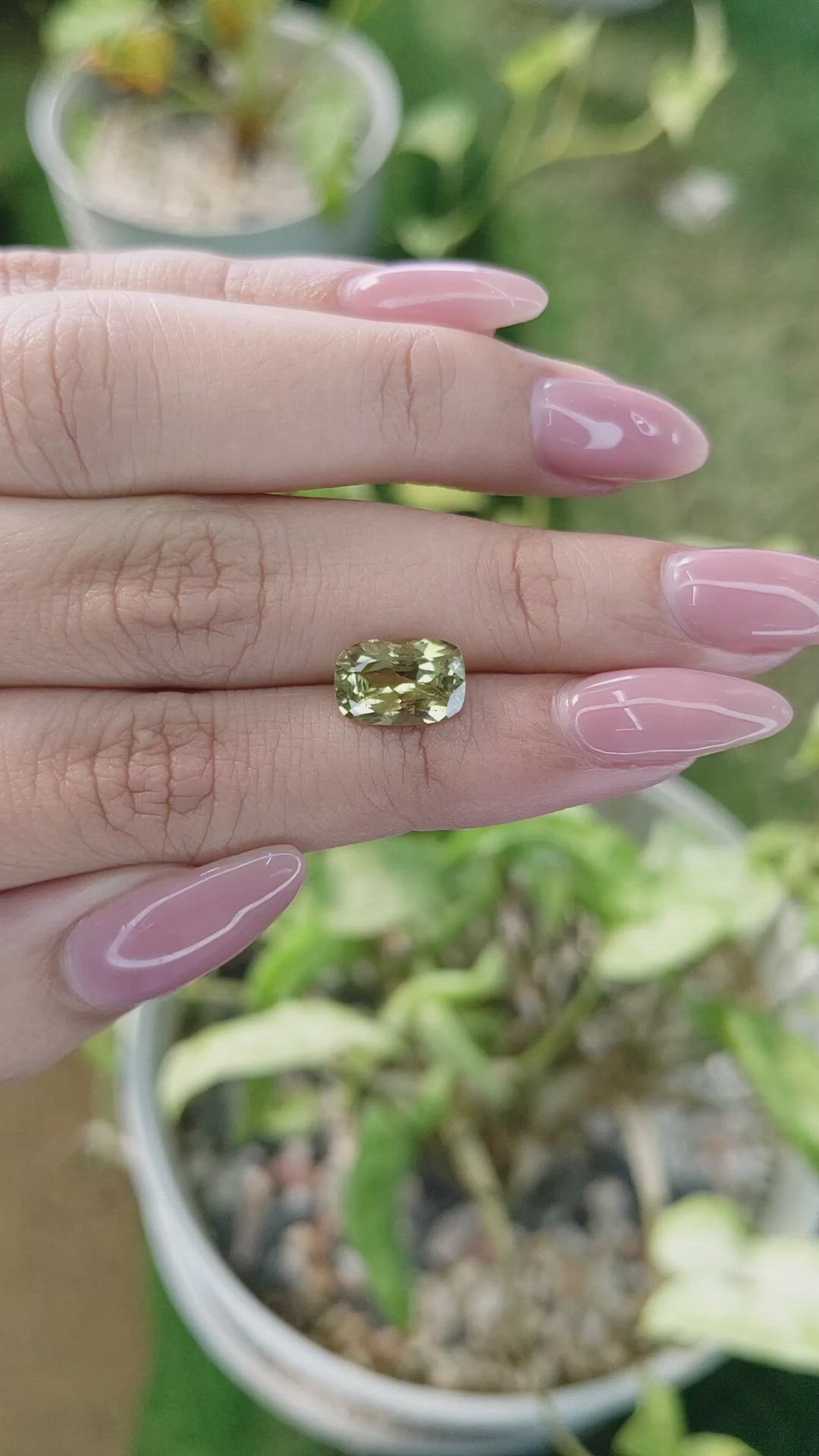 2.80 Ct. Chrysoberyl from Ceylon (Sri Lanka) Size Video