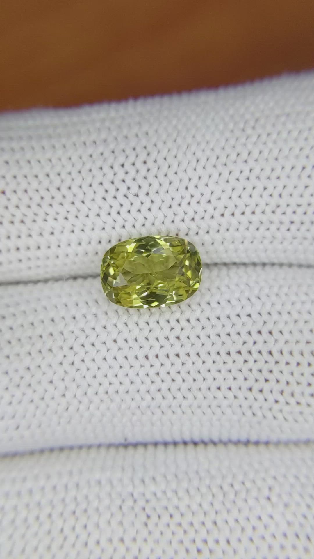 2.64 Ct. Chrysoberyl from Ceylon (Sri Lanka) Size Video