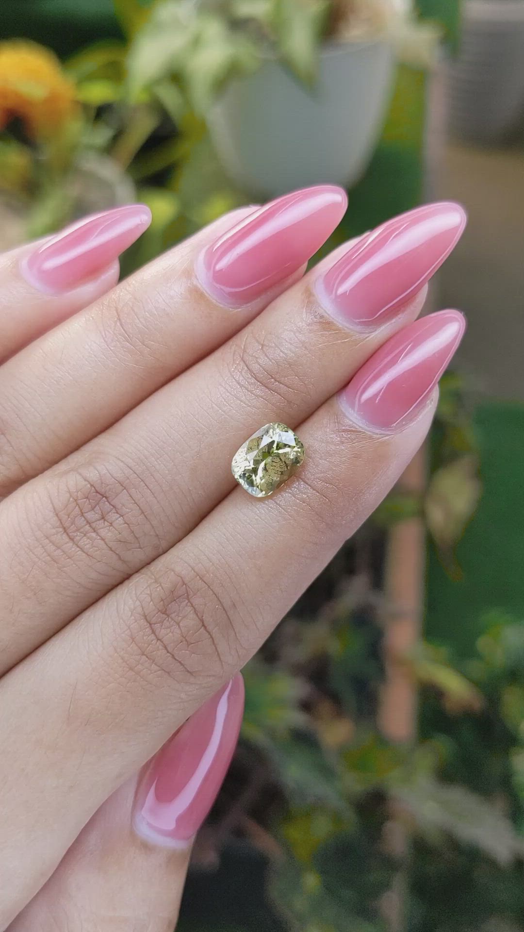2.35 Ct. Chrysoberyl from Ceylon (Sri Lanka) Size Video