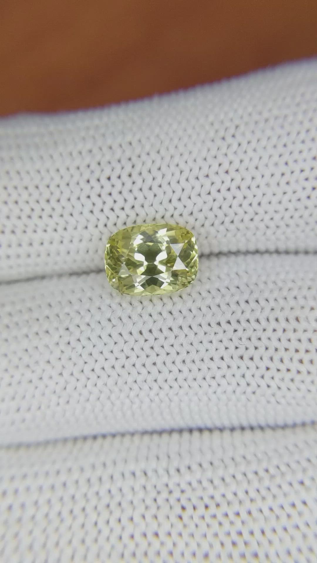 2.35 Ct. Chrysoberyl from Ceylon (Sri Lanka) Size Video