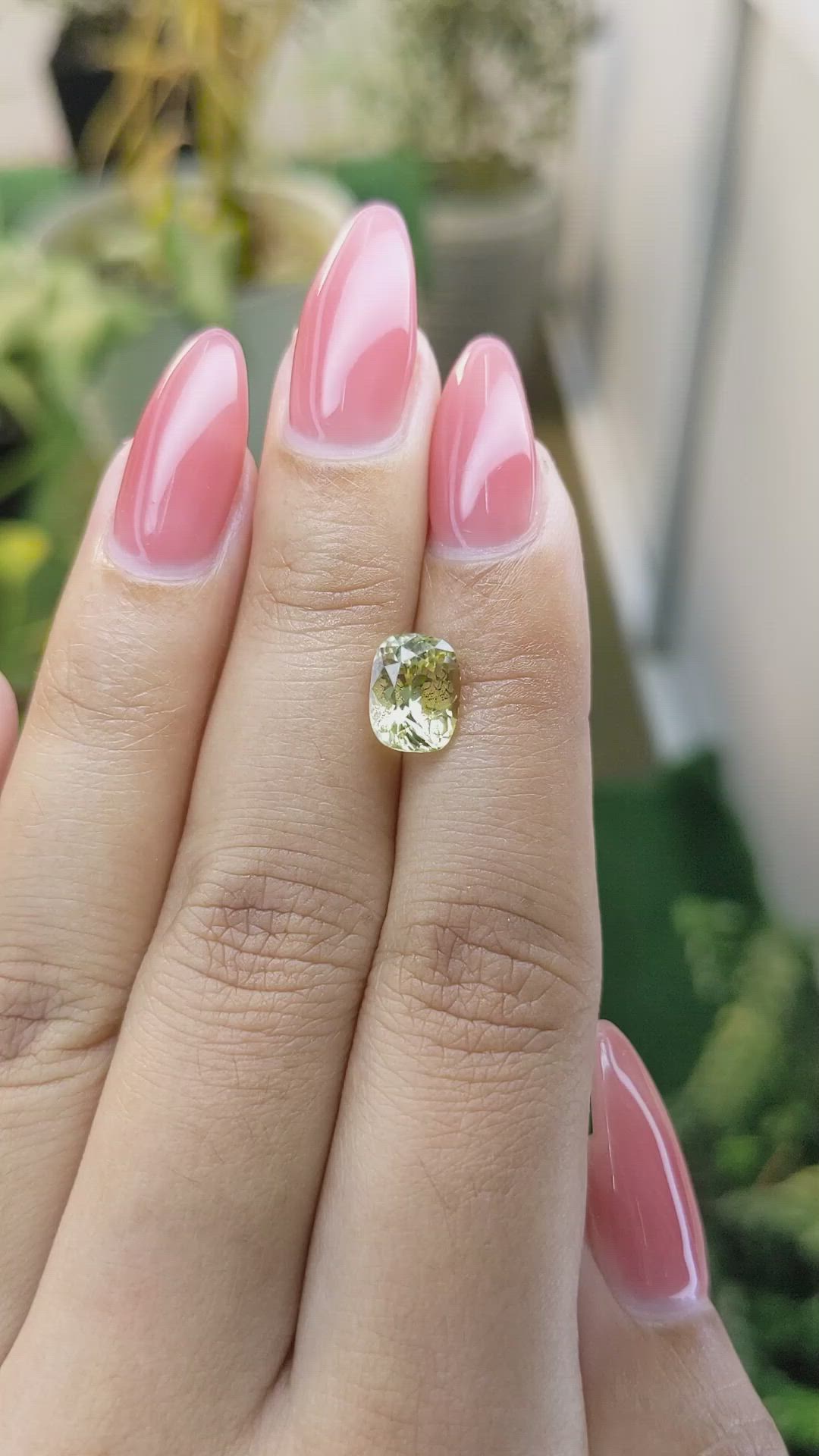 2.35 Ct. Chrysoberyl from Ceylon (Sri Lanka) Size Video