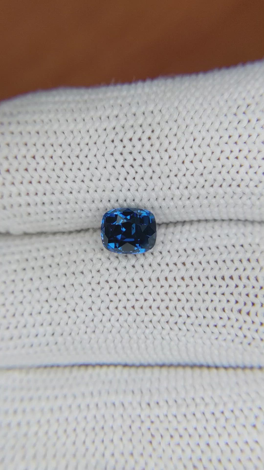 1.34 Ct. Cobalt Spinel from Ceylon (Sri Lanka) Size Video