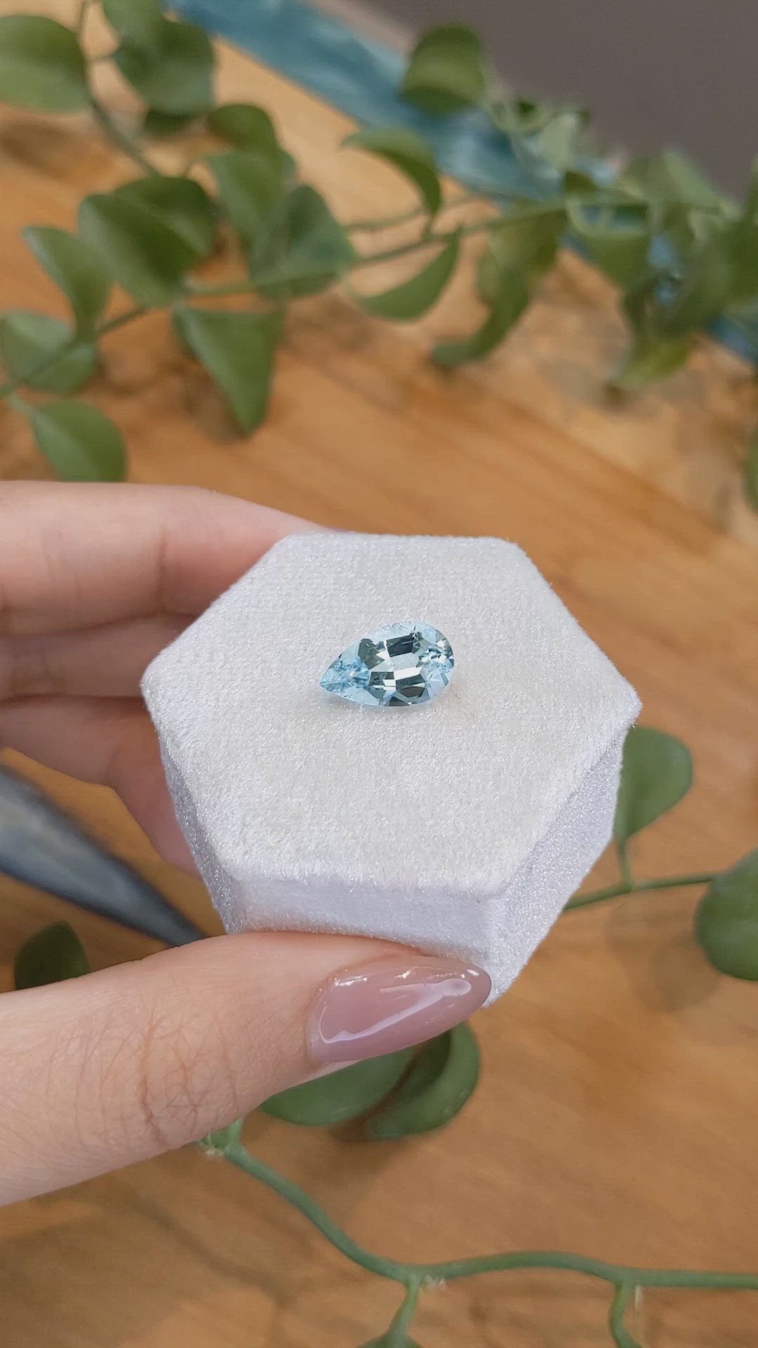 3.12 Ct. Aquamarine from Brazil Size Video