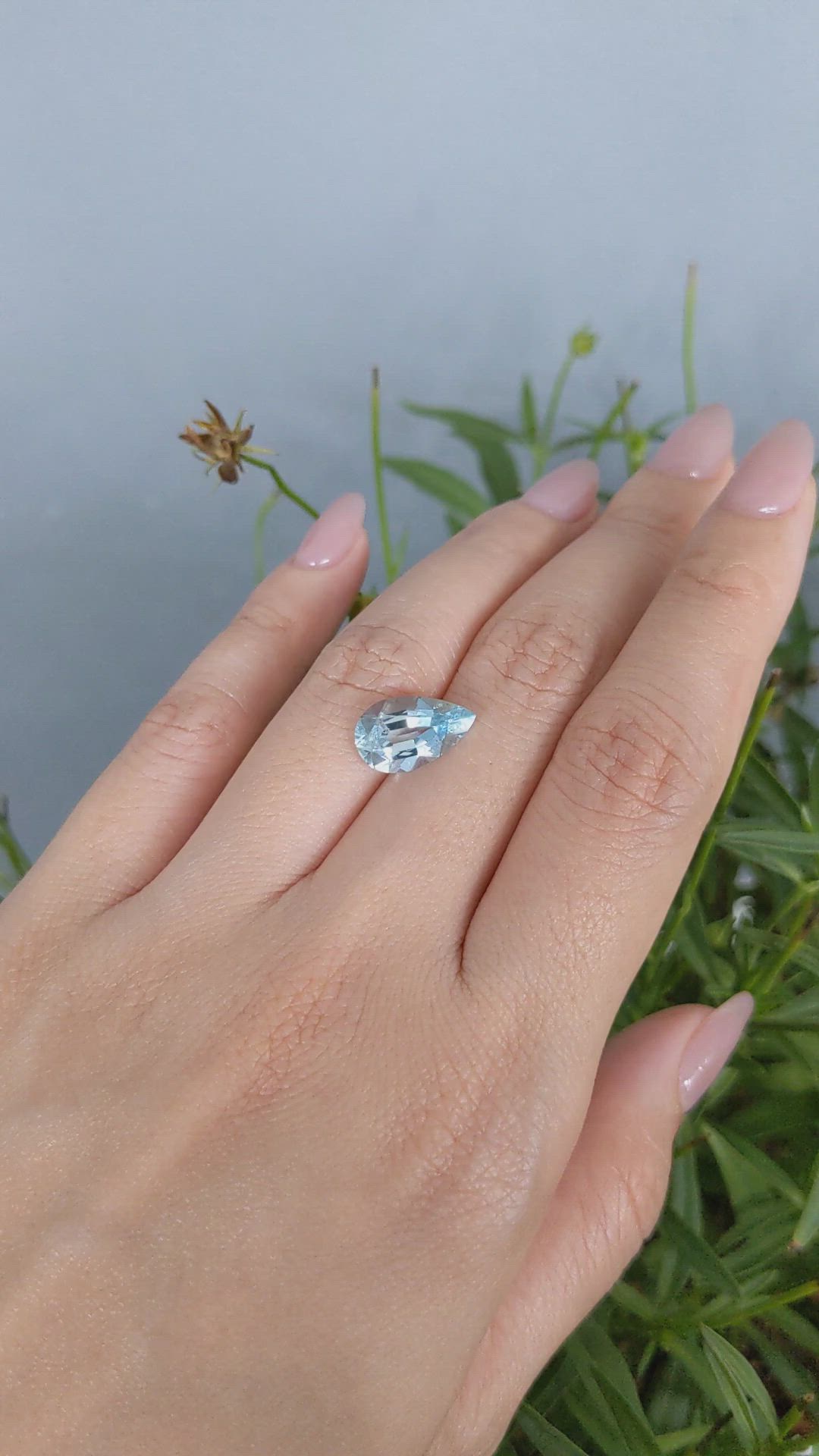 3.12 Ct. Aquamarine from Brazil Size Video