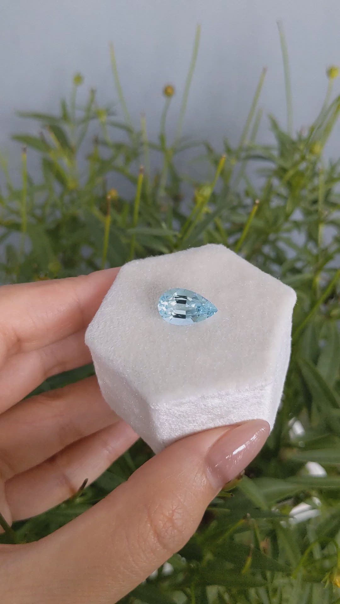 3.12 Ct. Aquamarine from Brazil Size Video