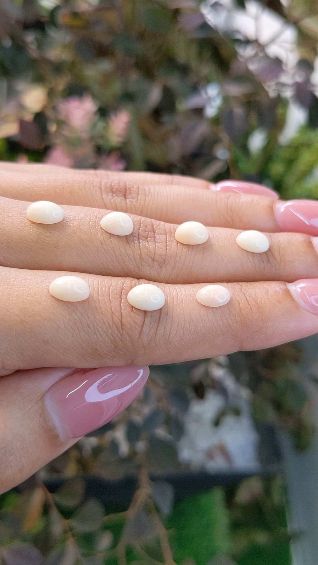 5.06 Ct. Cabochon Coral from Italy Size Video