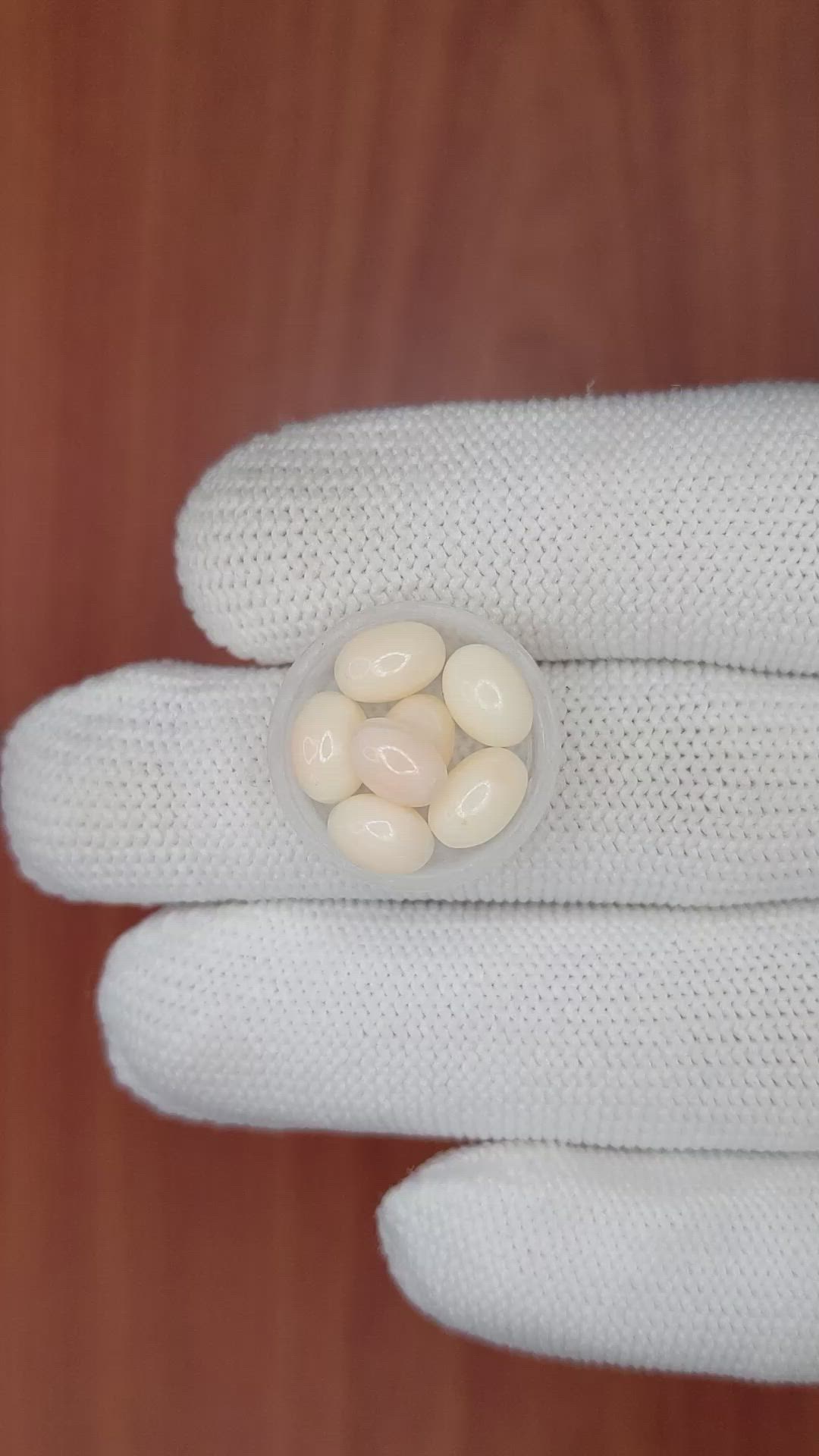 5.06 Ct. Cabochon Coral from Italy Size Video