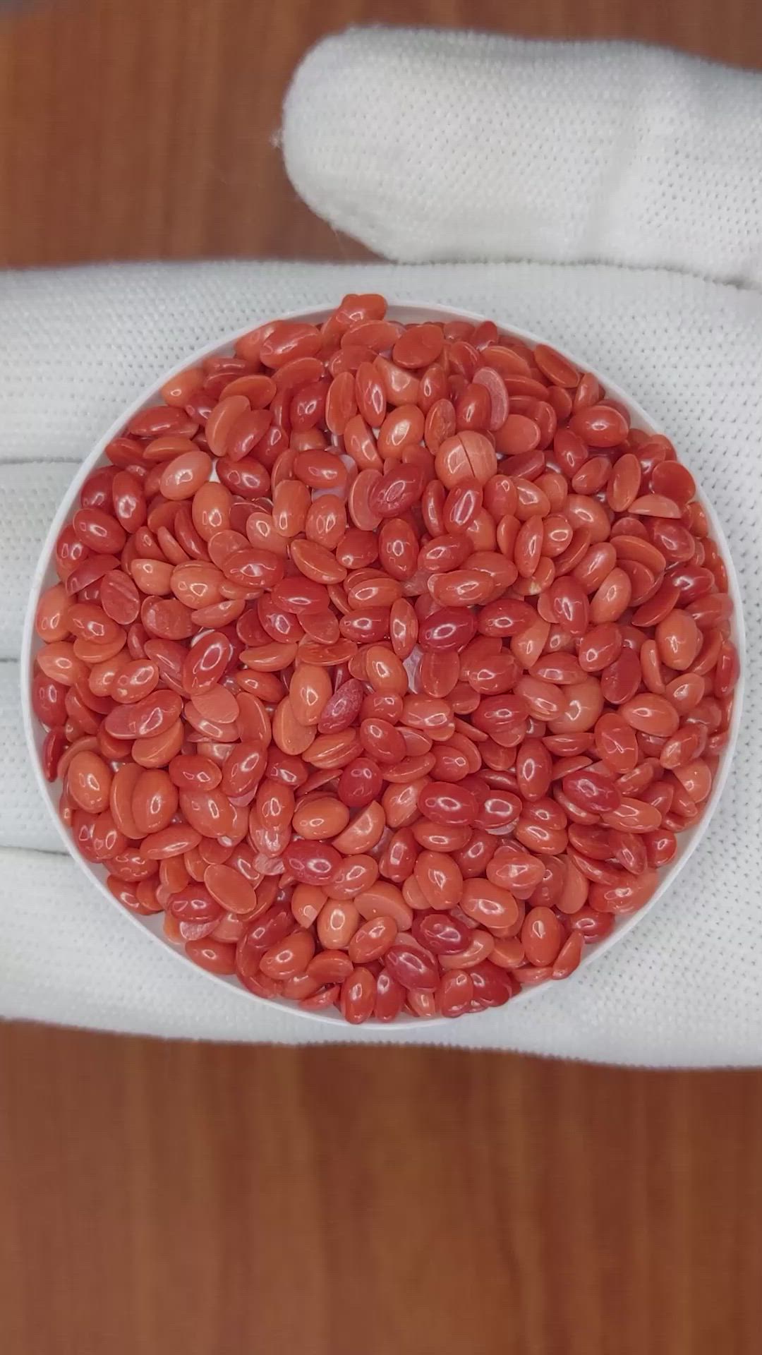 141.75 Ct. Cabochon Coral from Italy Size Video