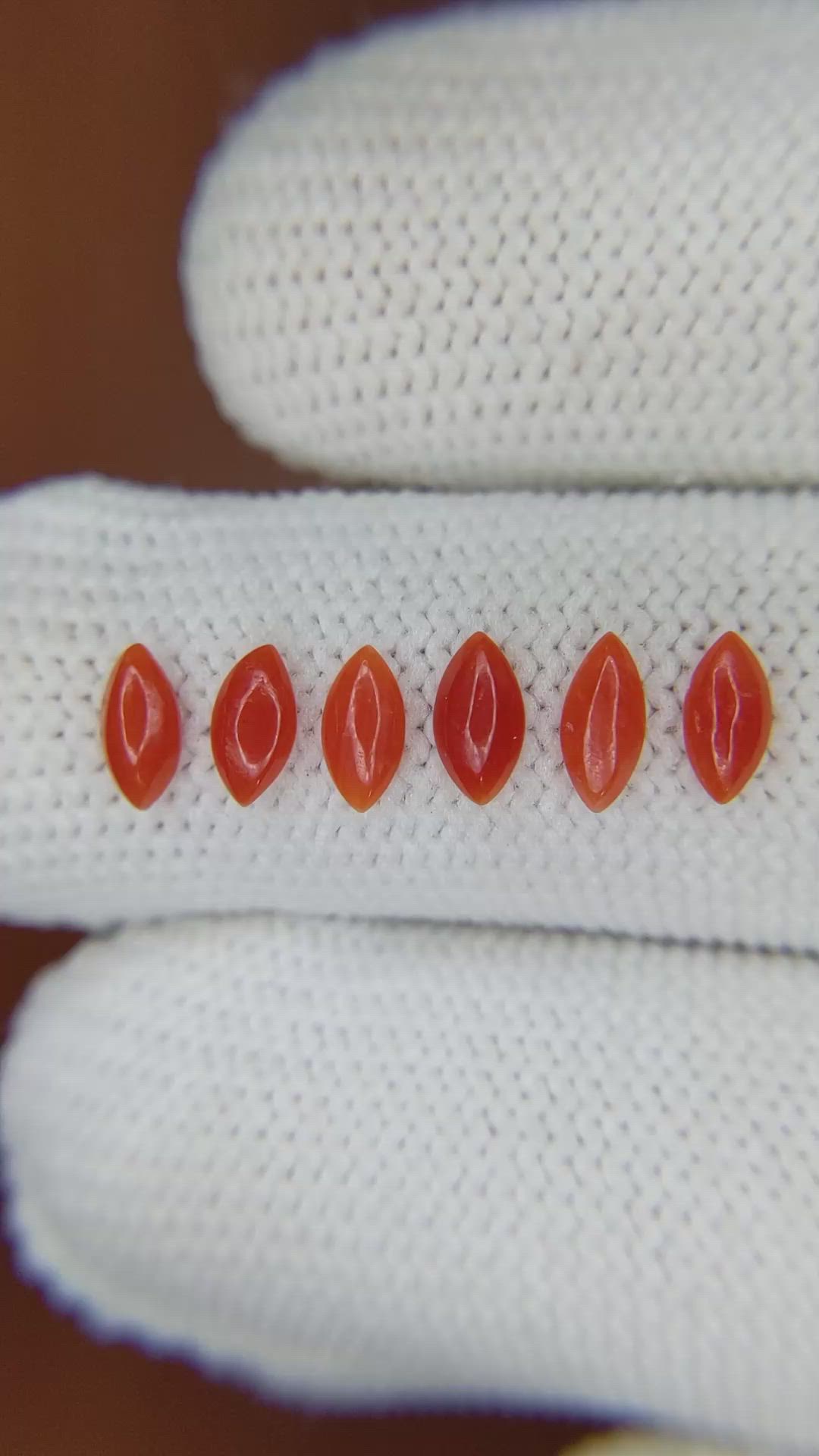 3.37 Ct. Cabochon Coral from Italy Size Video