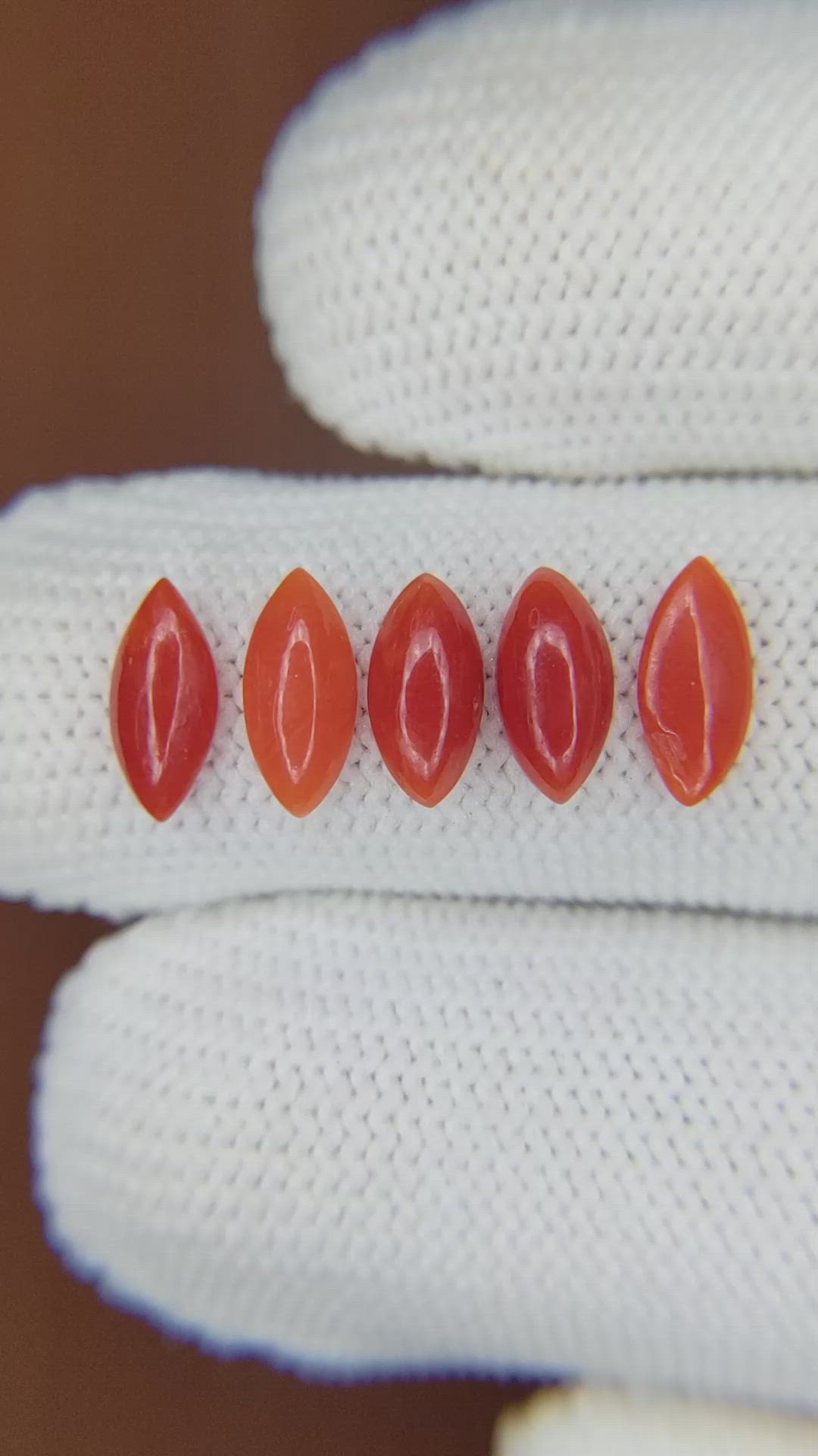 4.46 Ct. Cabochon Coral from Italy Size Video