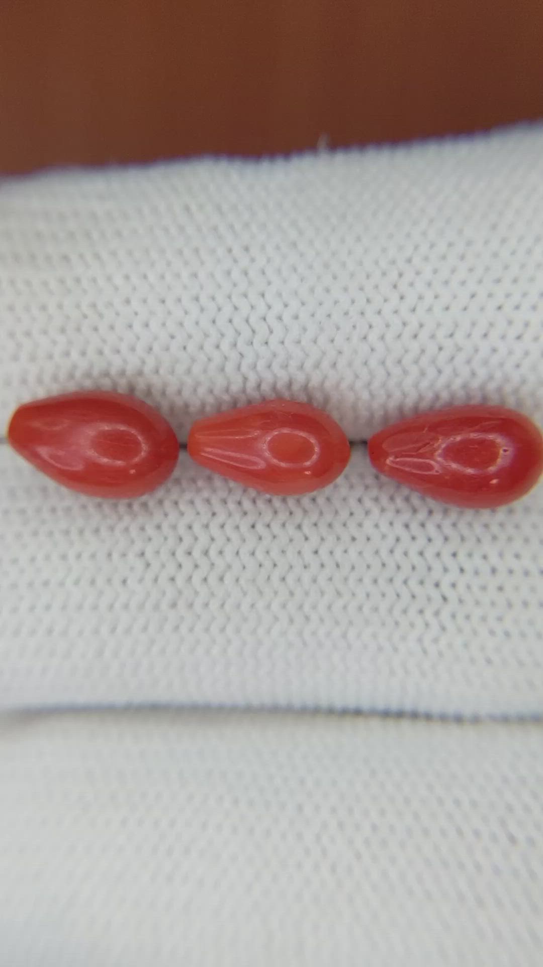 6.40 Ct. Coral from Italy Size Video