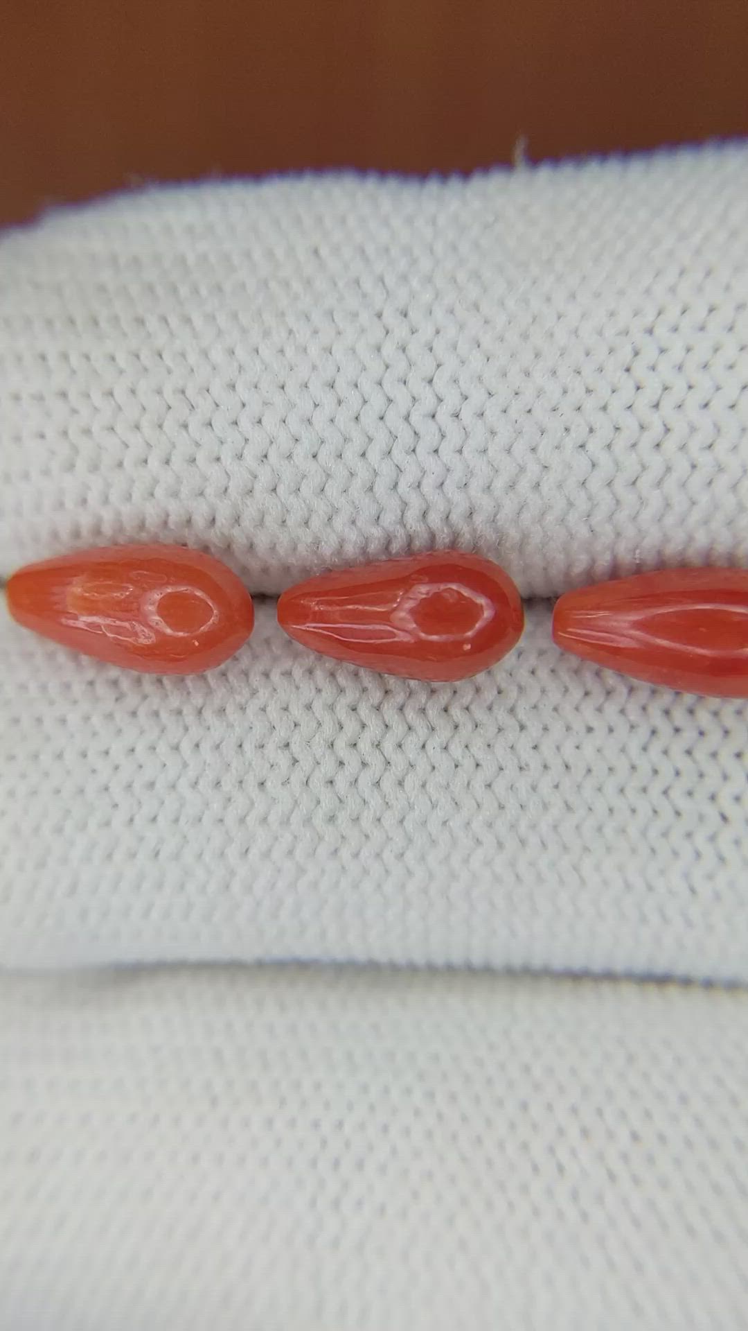 5.54 Ct. Coral from Italy Size Video