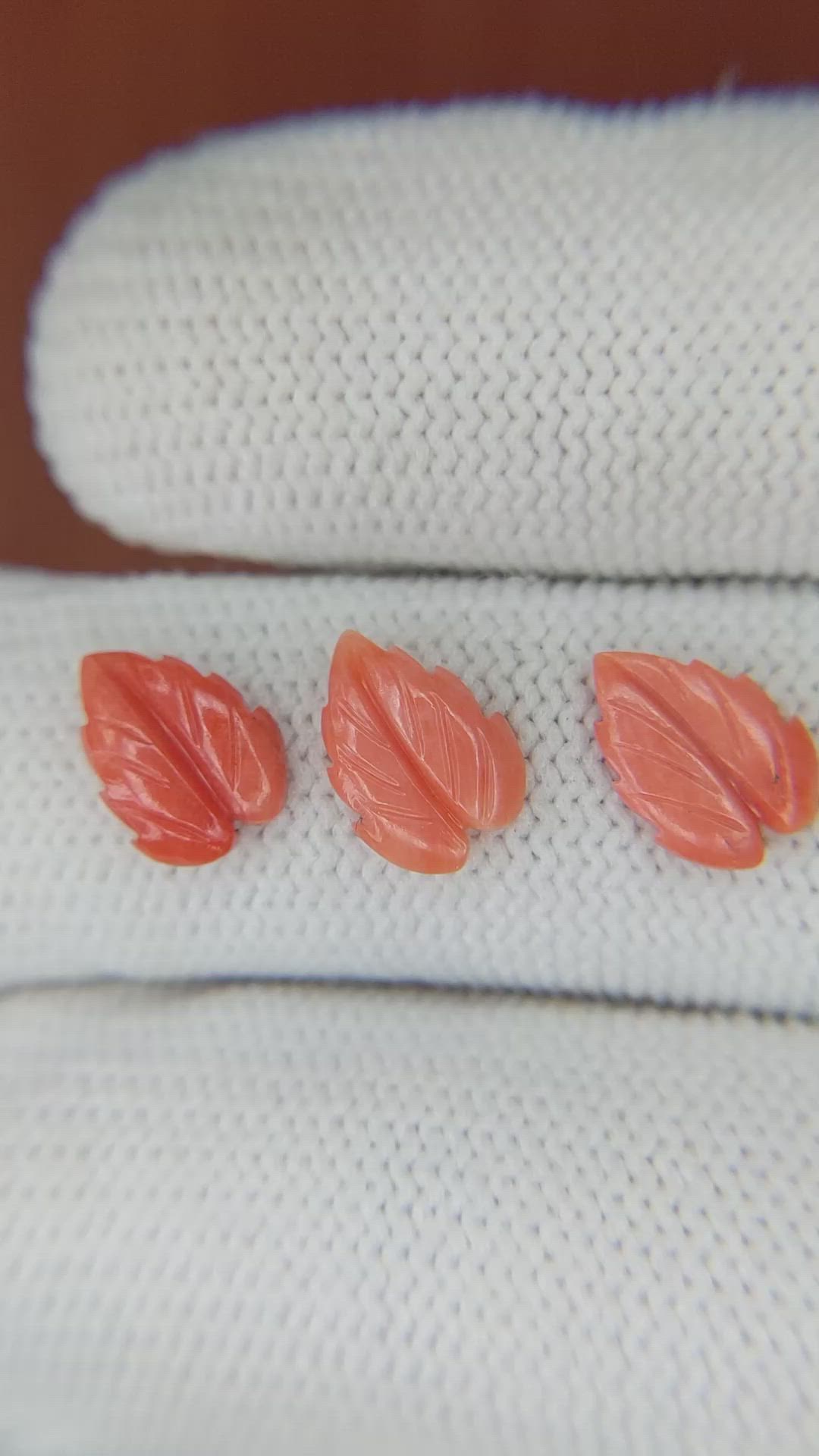 2.42 Ct. Coral from Italy Size Video