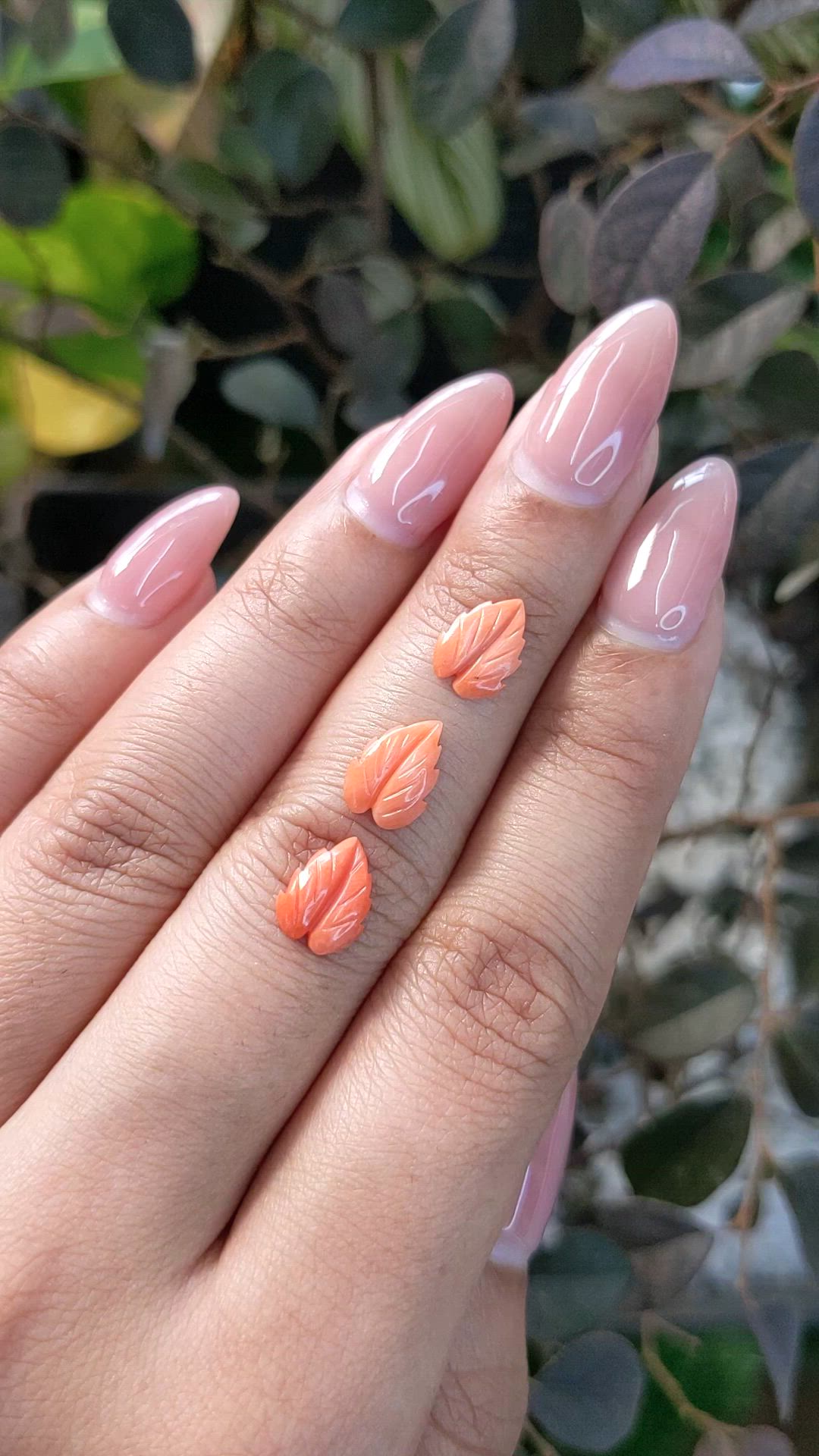 2.42 Ct. Coral from Italy Size Video