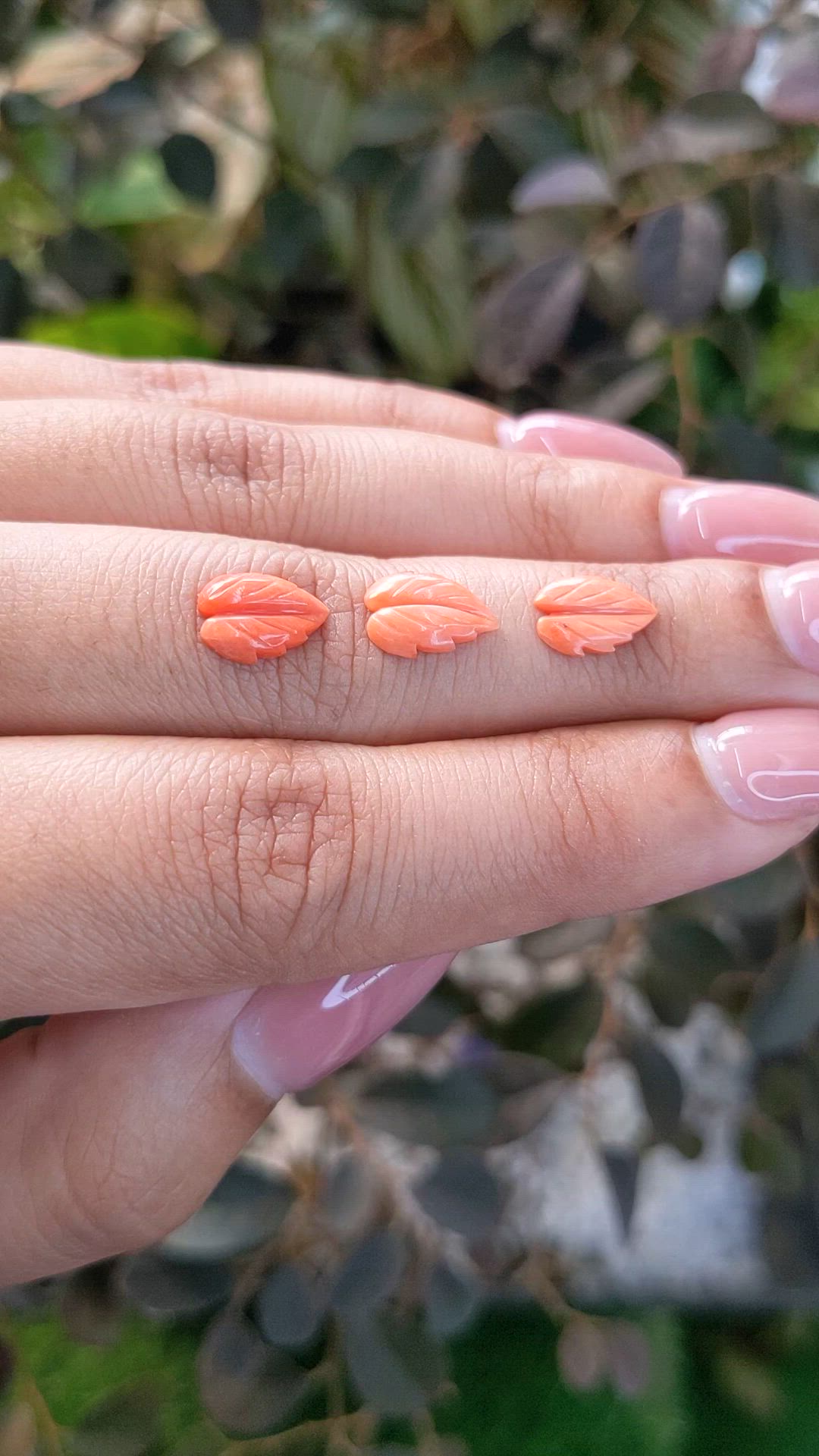 2.42 Ct. Coral from Italy Size Video