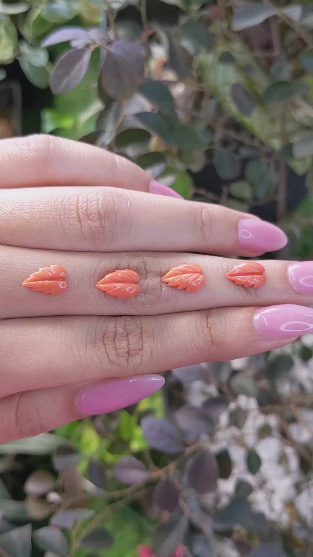 3.97 Ct. Coral from Italy Size Video