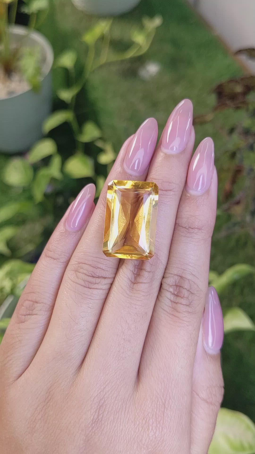 29.23 Ct. Citrine from Brazil Size Video