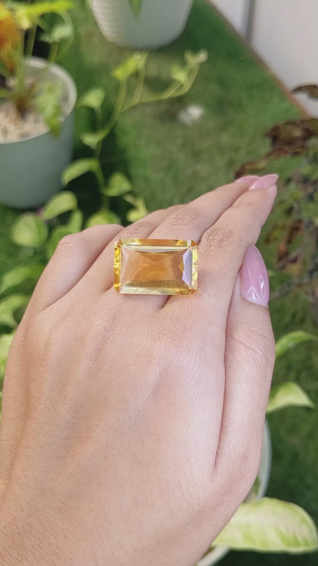 29.23 Ct. Citrine from Brazil Size Video
