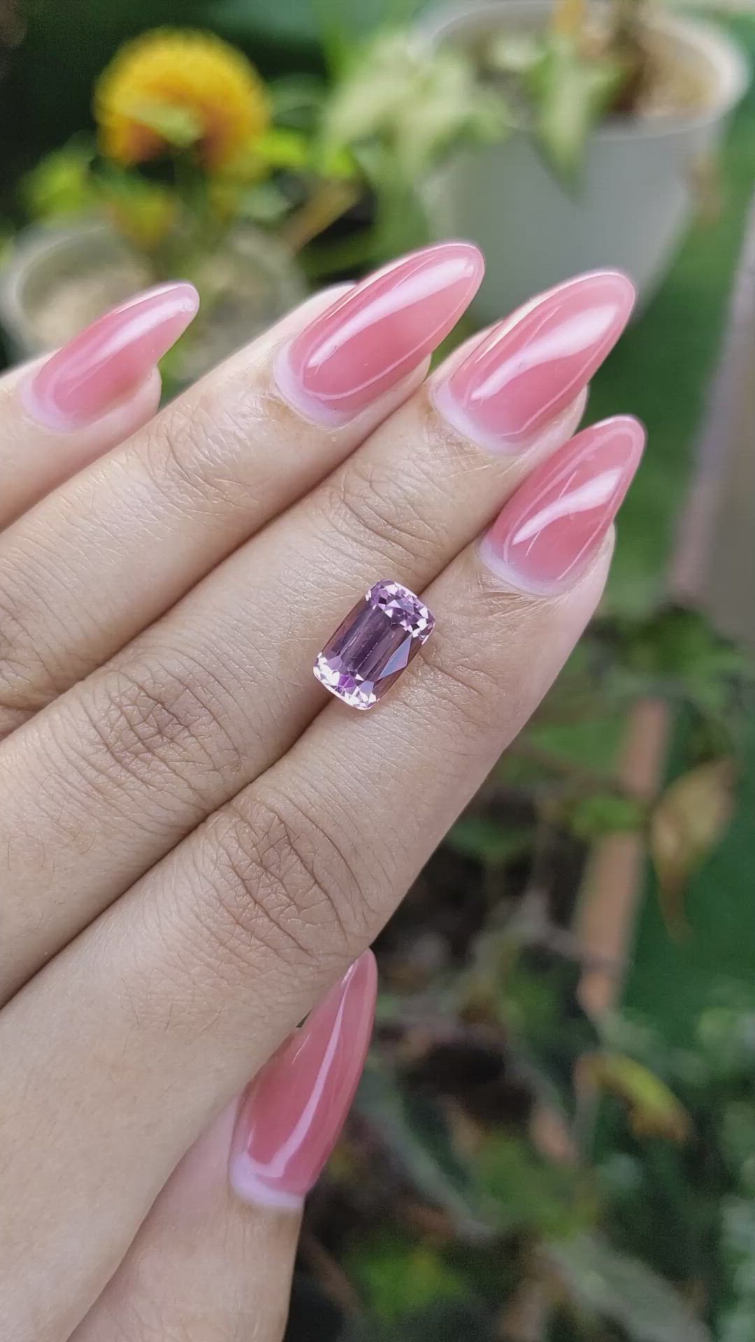 4.07 Ct. Purplish Pink Kunzite from Brazil Size Video