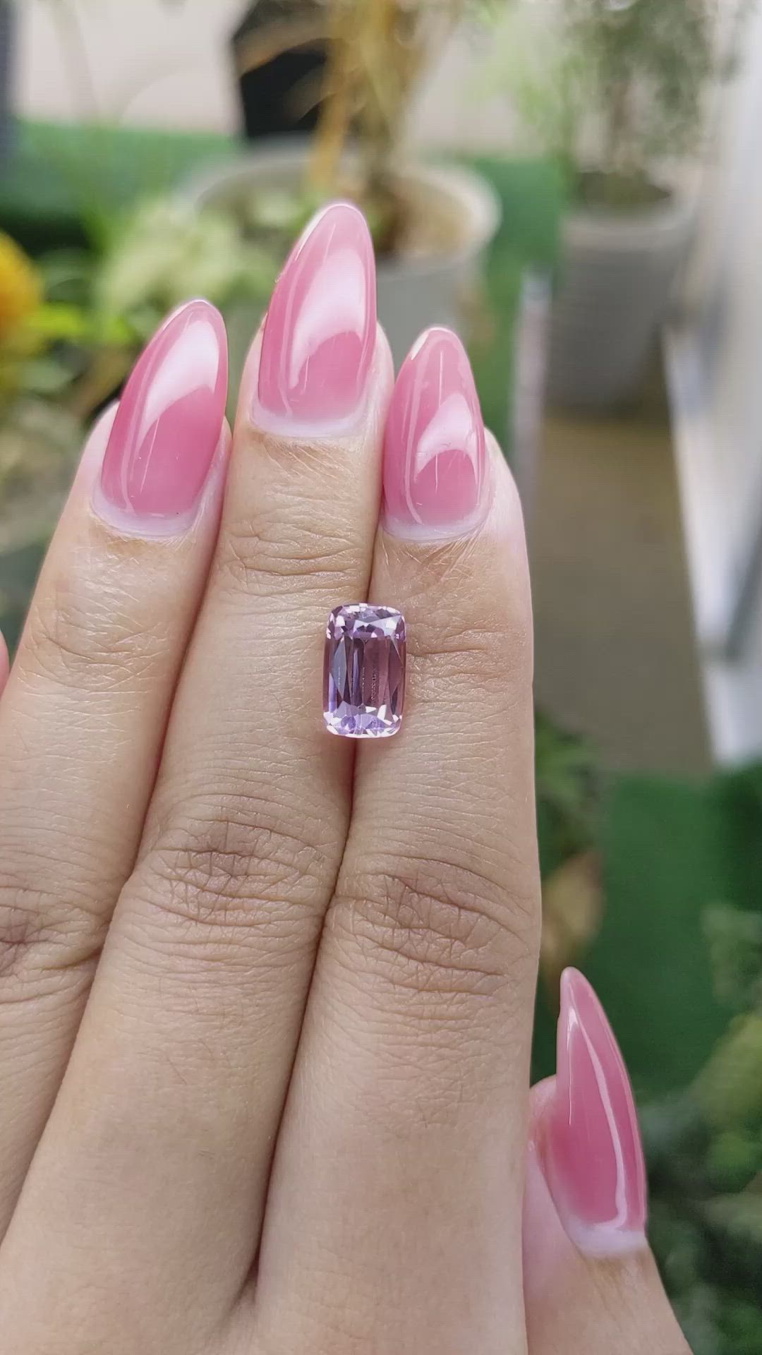 4.07 Ct. Purplish Pink Kunzite from Brazil Size Video