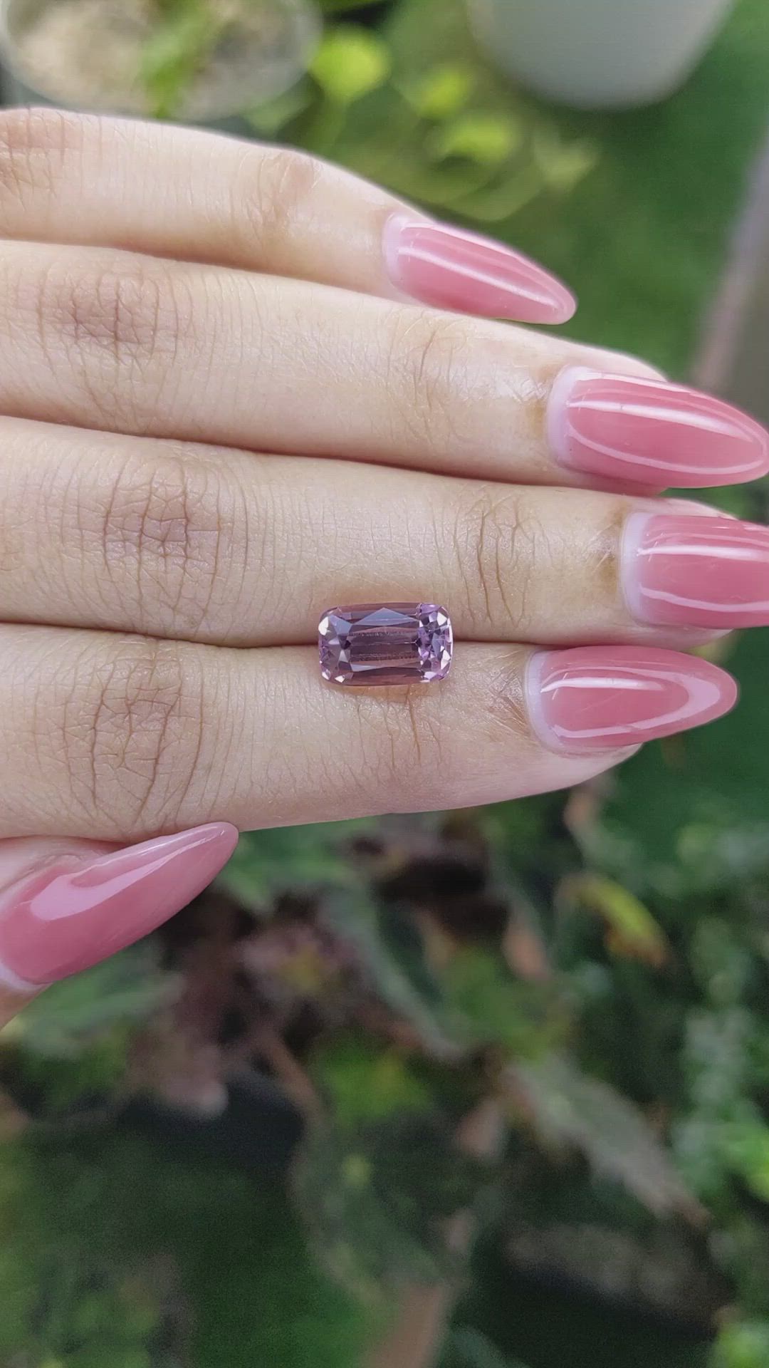 4.07 Ct. Purplish Pink Kunzite from Brazil Size Video