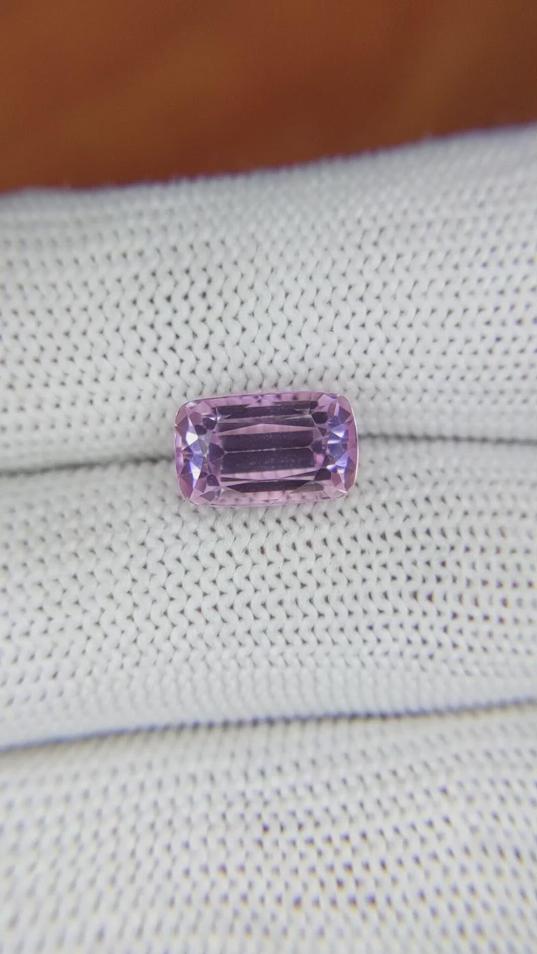 4.07 Ct. Purplish Pink Kunzite from Brazil Size Video