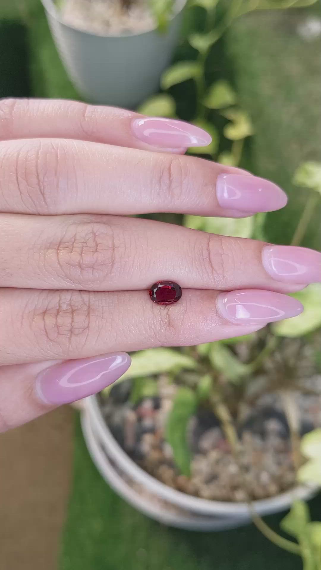 1.20 Ct. Almandine Garnet from Ceylon (Sri Lanka) Size Video
