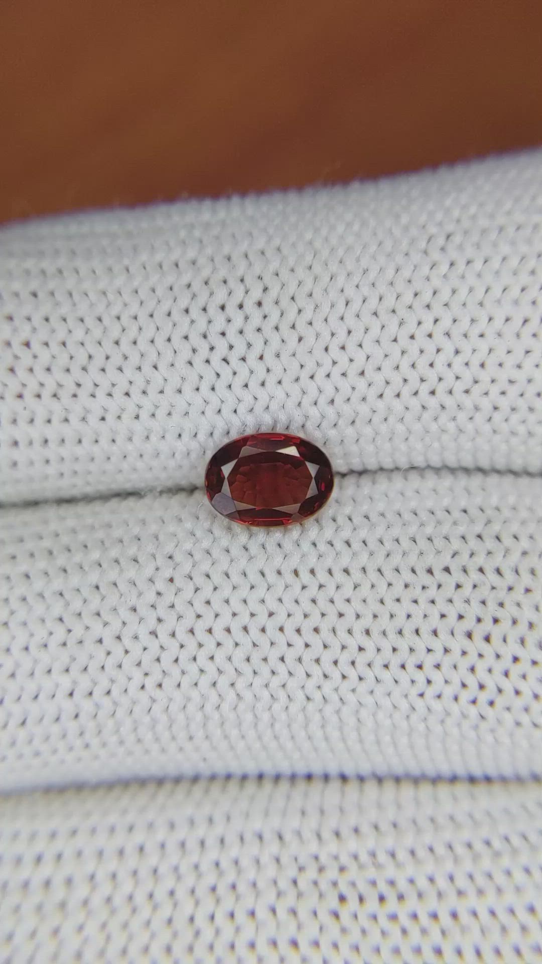 1.20 Ct. Almandine Garnet from Ceylon (Sri Lanka) Size Video