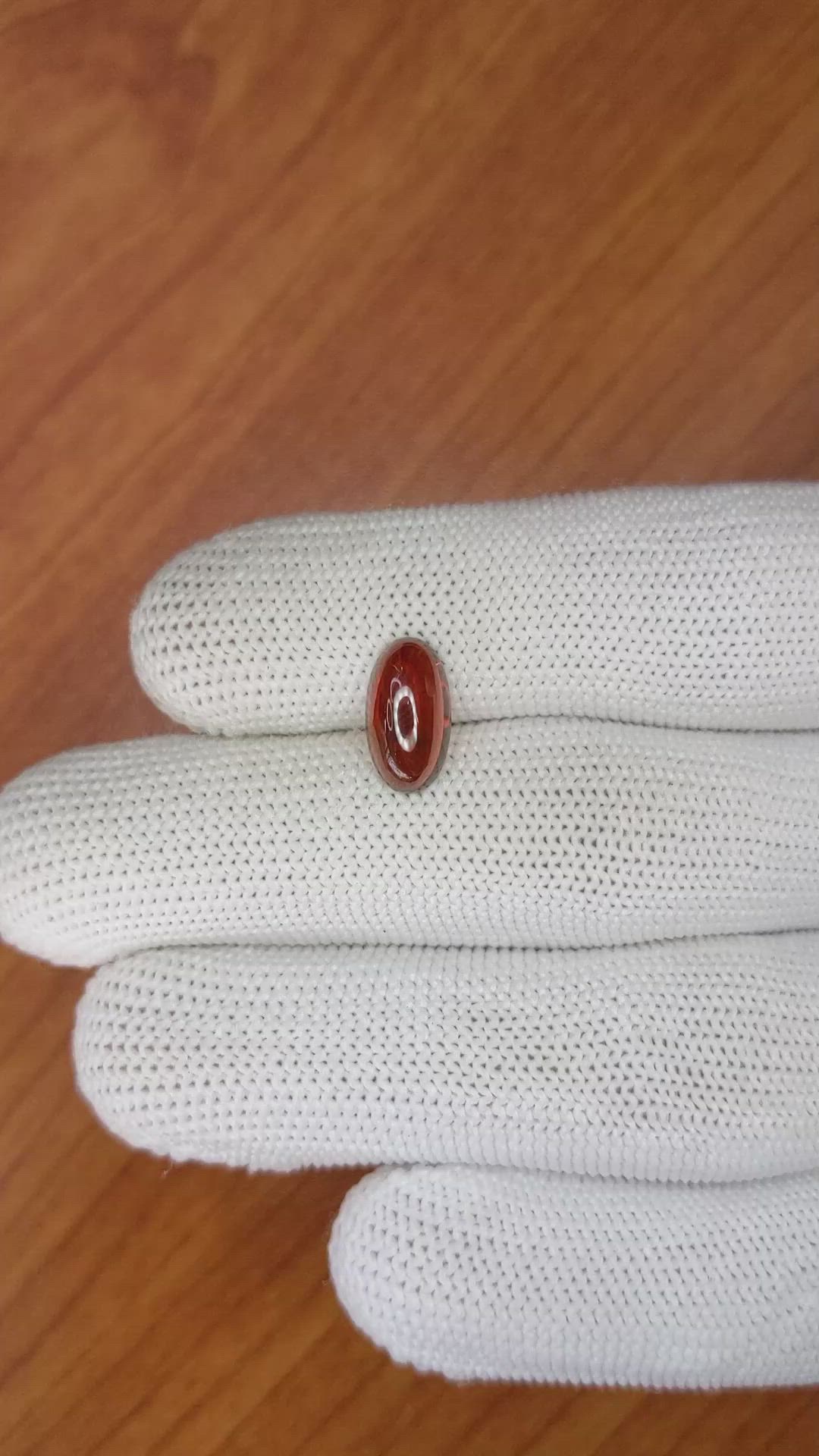 3.04 Ct. Cabochon Almandine Garnet from Ceylon (Sri Lanka) Size Video