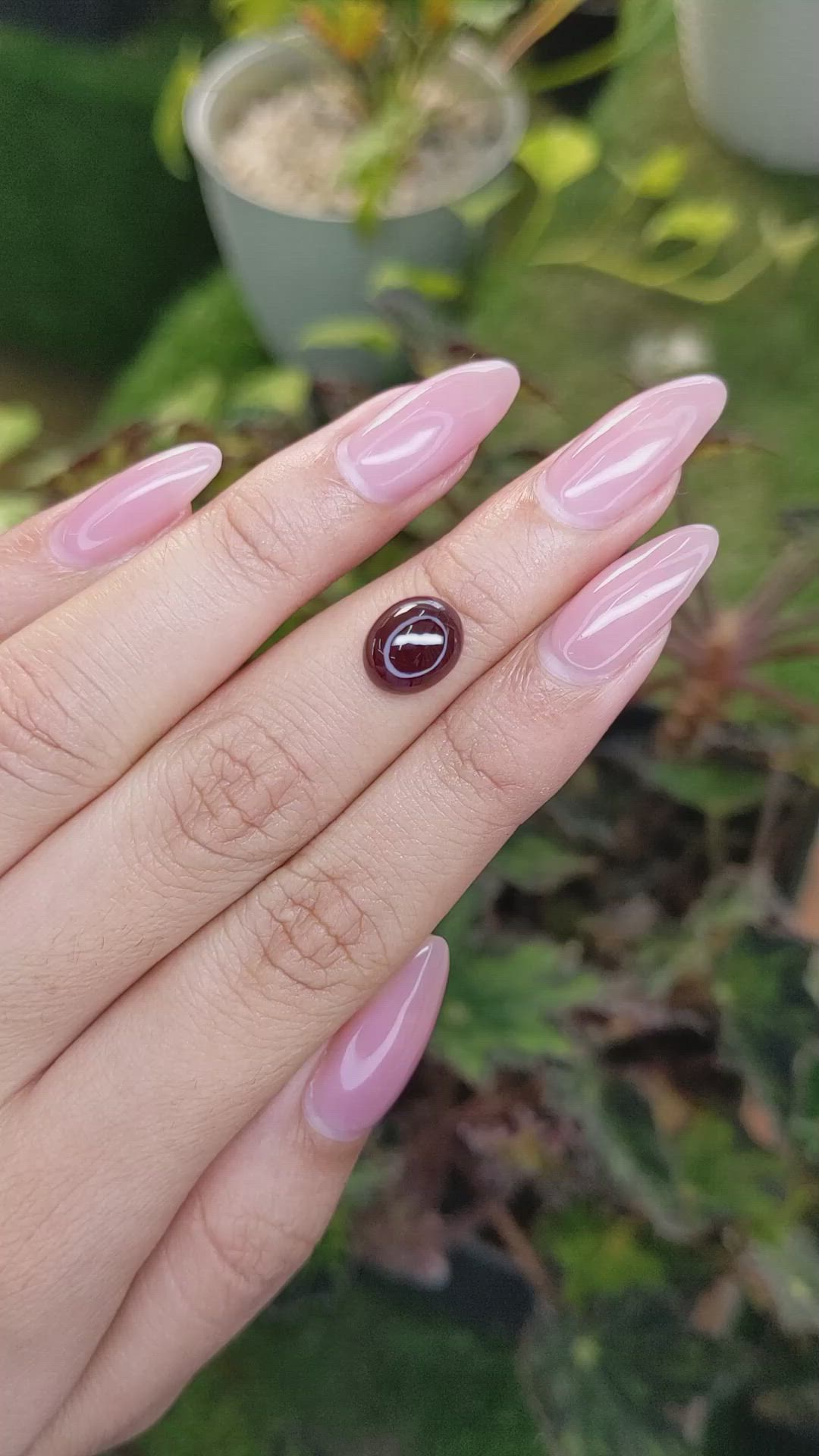 3.71 Ct. Cabochon Garnet from Ceylon (Sri Lanka) Size Video