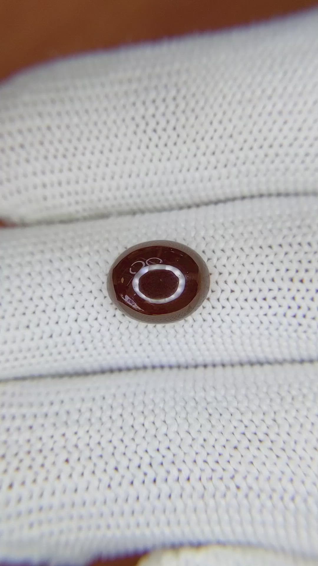 3.71 Ct. Cabochon Garnet from Ceylon (Sri Lanka) Size Video