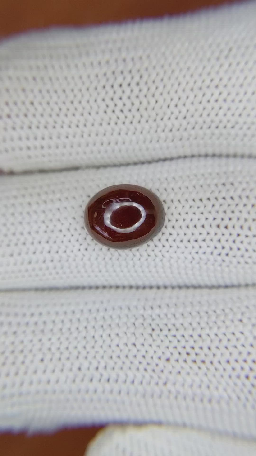 3.63 Ct. Cabochon Garnet from Ceylon (Sri Lanka) Size Video