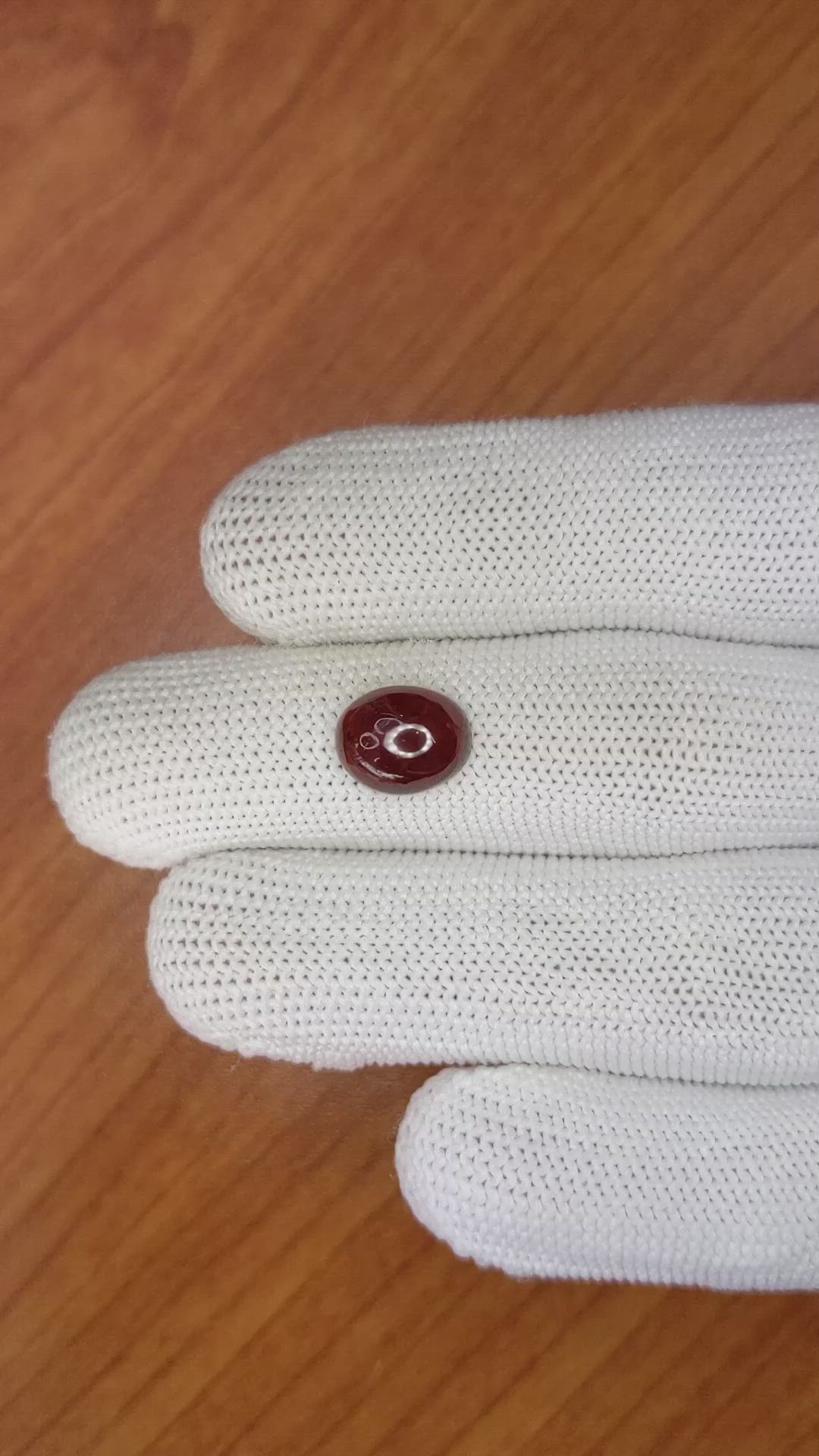 3.63 Ct. Cabochon Garnet from Ceylon (Sri Lanka) Size Video