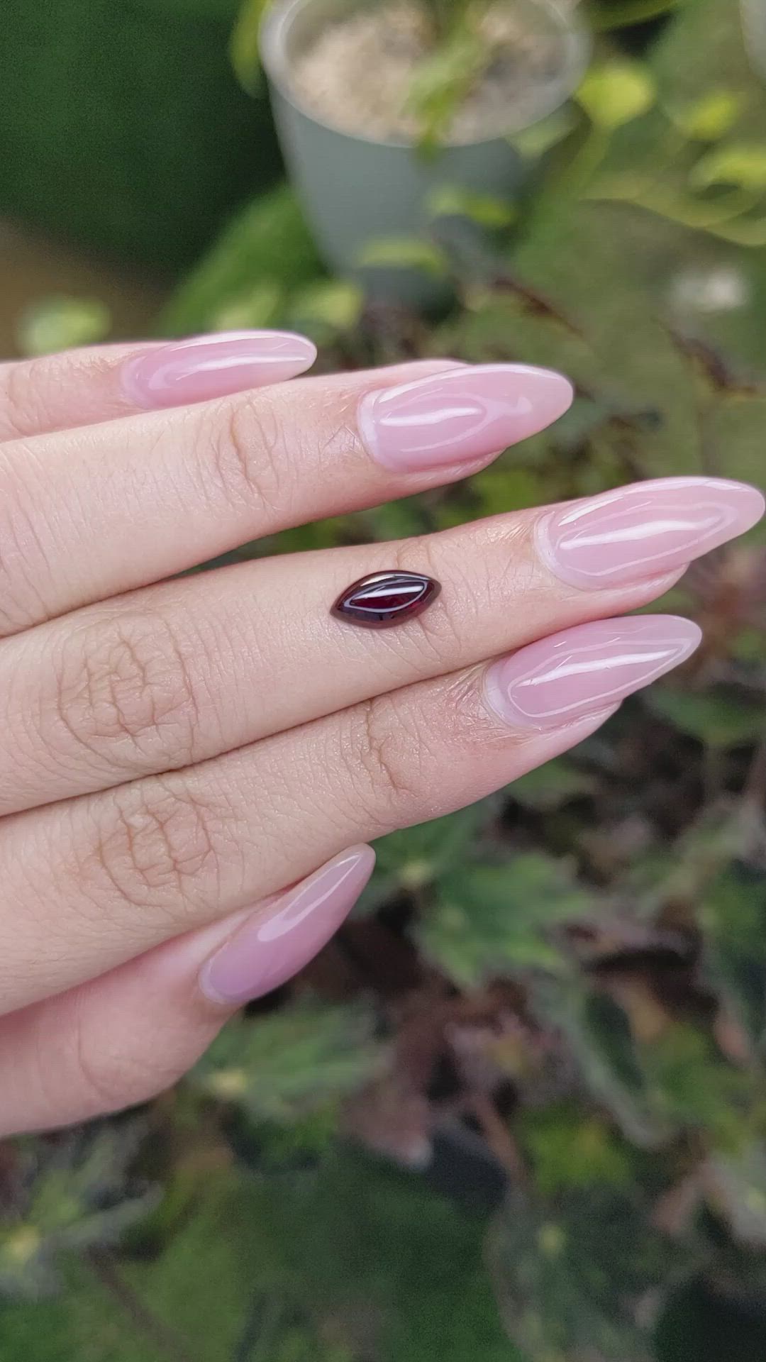1.64 Ct. Cabochon Garnet from Ceylon (Sri Lanka) Size Video