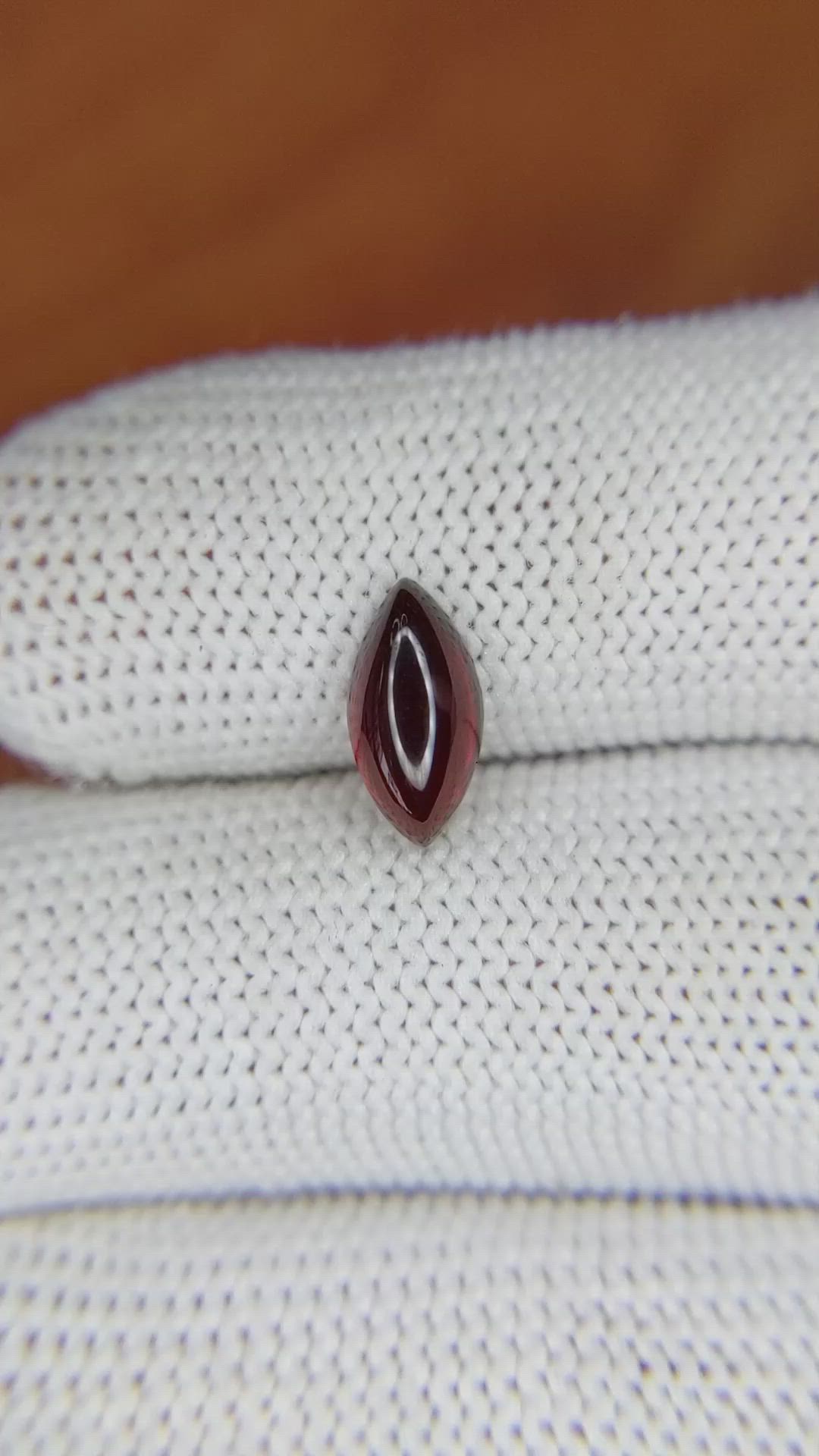 1.64 Ct. Cabochon Garnet from Ceylon (Sri Lanka) Size Video