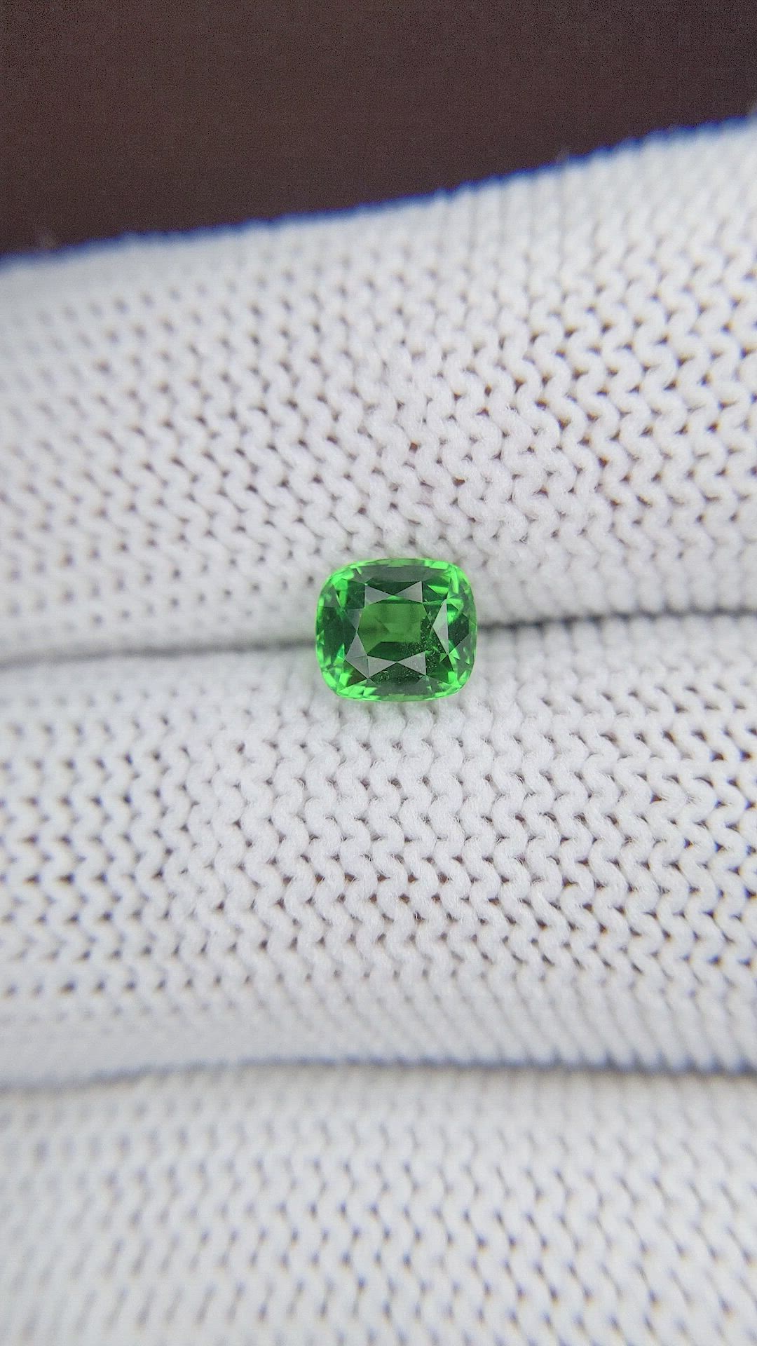1.34 Ct. Tsavorite Garnet from Tanzania Size Video