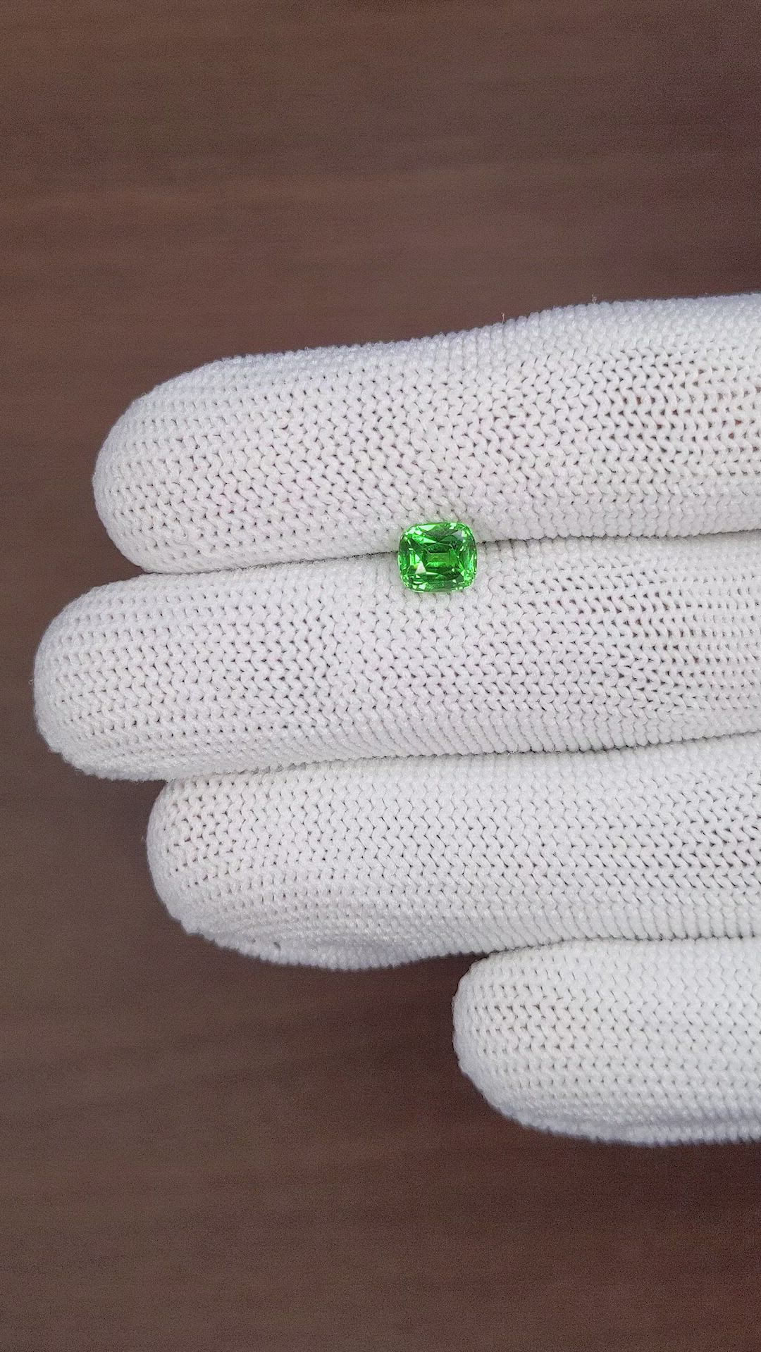 1.34 Ct. Tsavorite Garnet from Tanzania Size Video