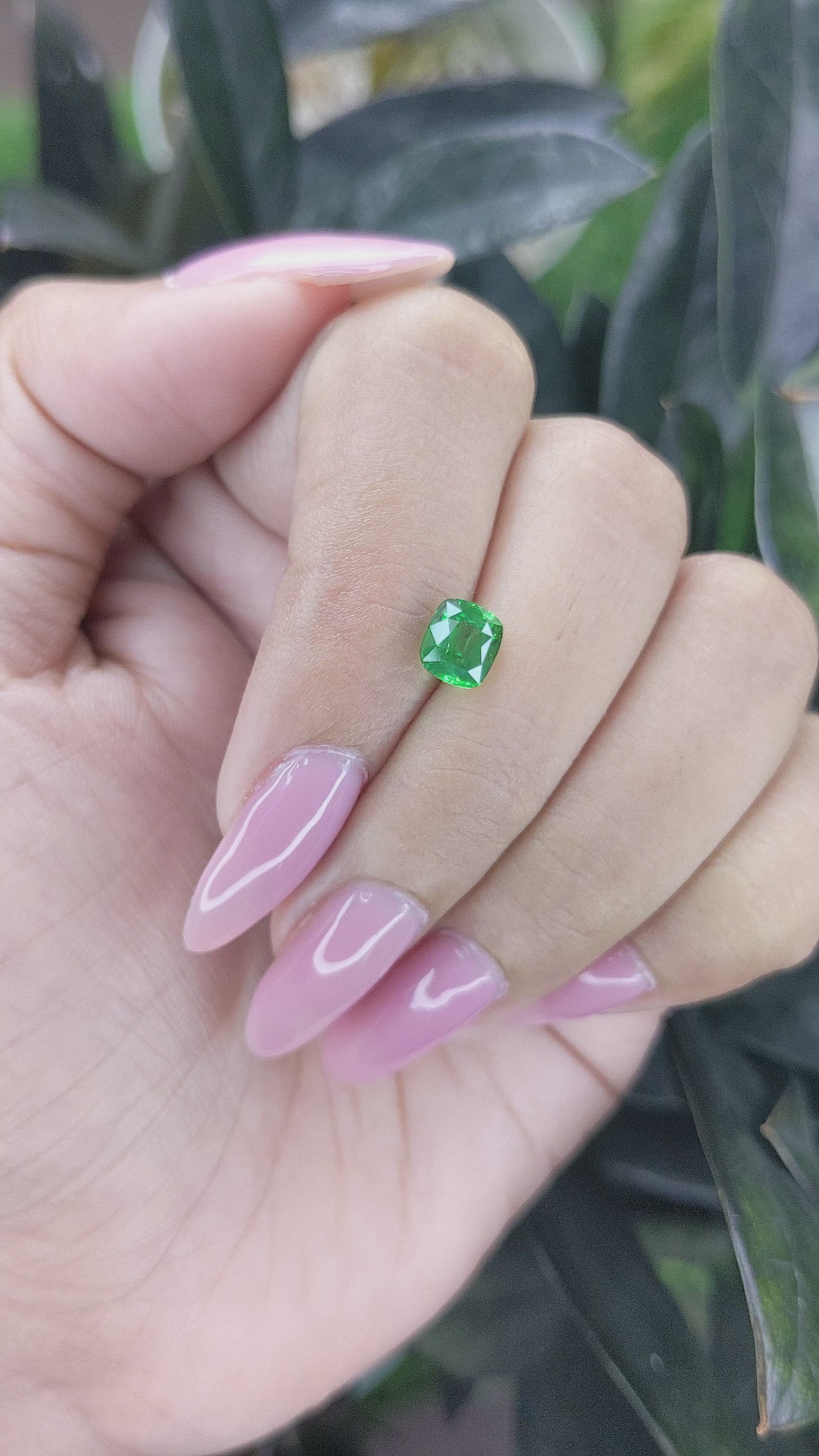 1.34 Ct. Tsavorite Garnet from Tanzania Size Video