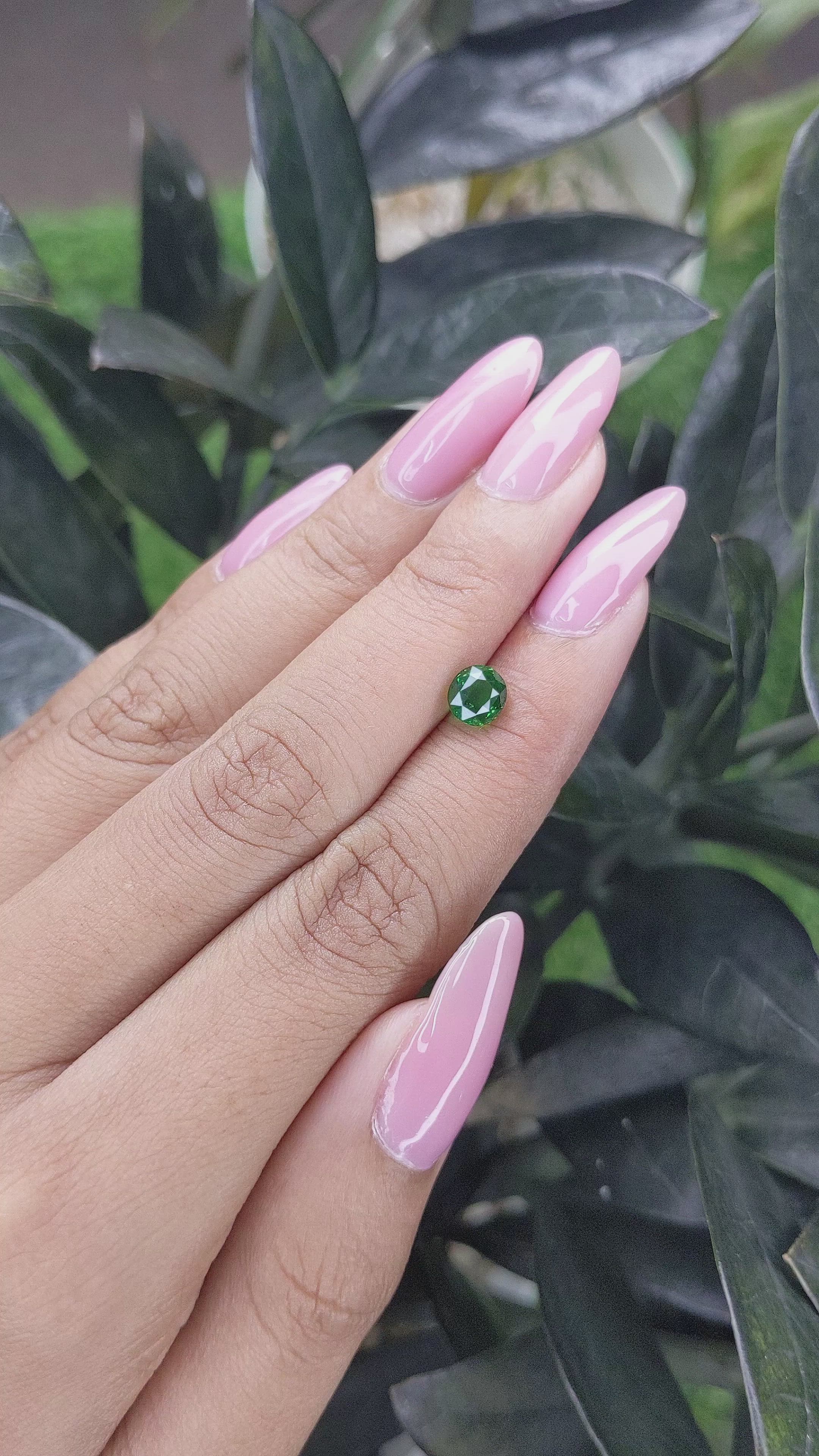 1.19 Ct. Tsavorite Garnet from Tanzania Size Video