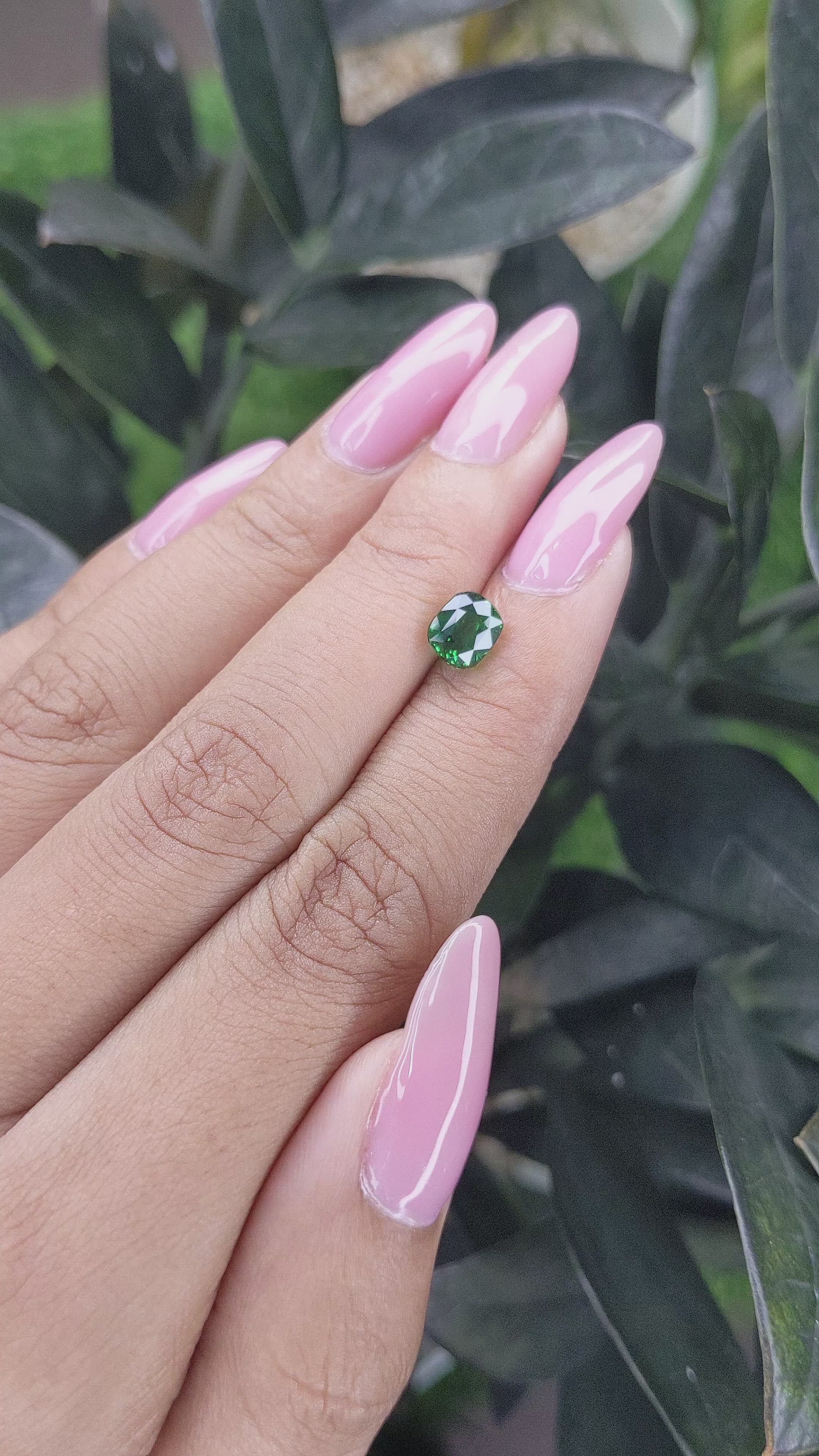 1.52 Ct. Tsavorite Garnet from Tanzania Size Video